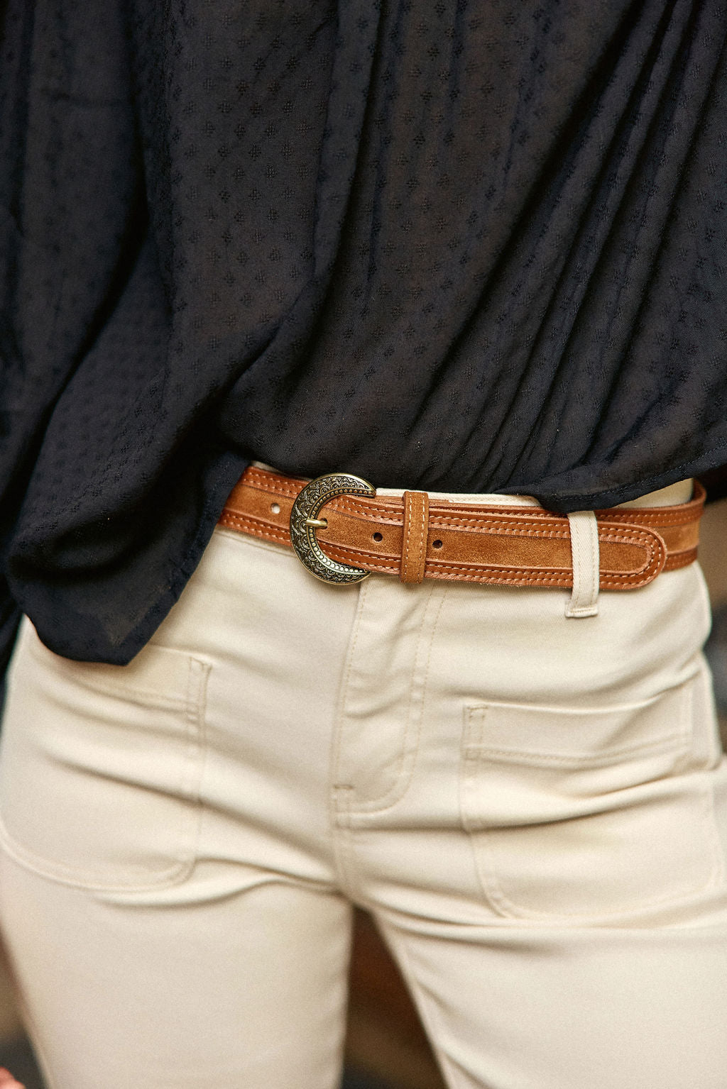 Ceinture fine camel - Ash