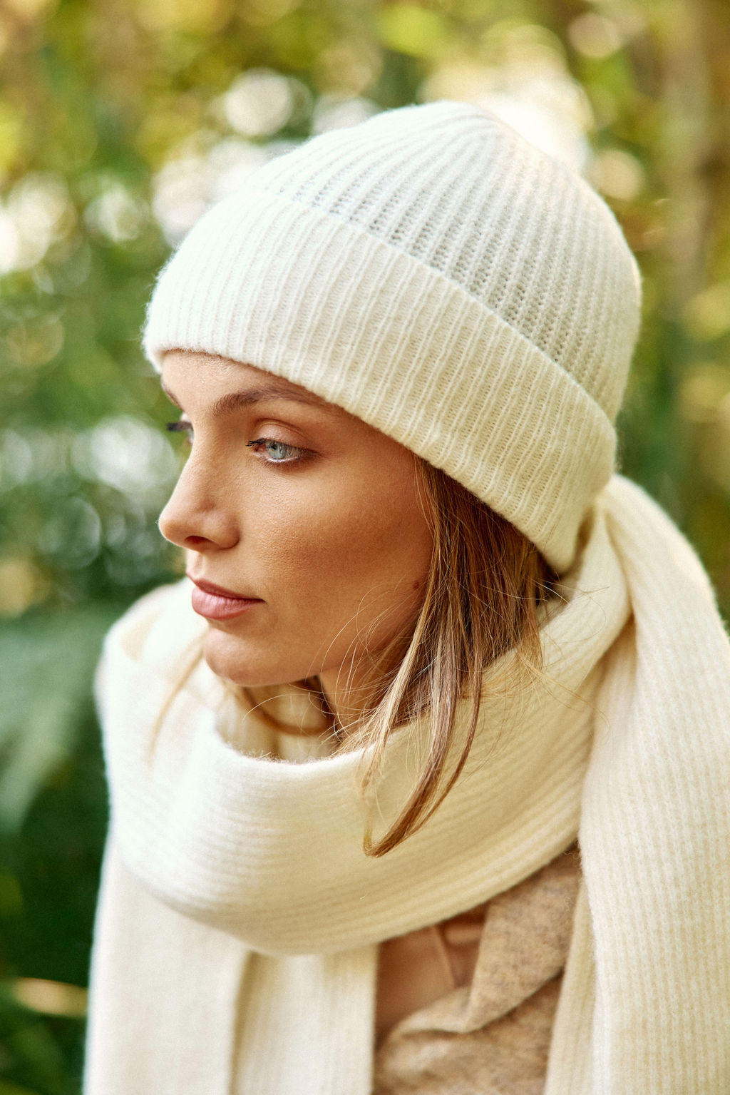 Bonnet en maille écru - Atlas