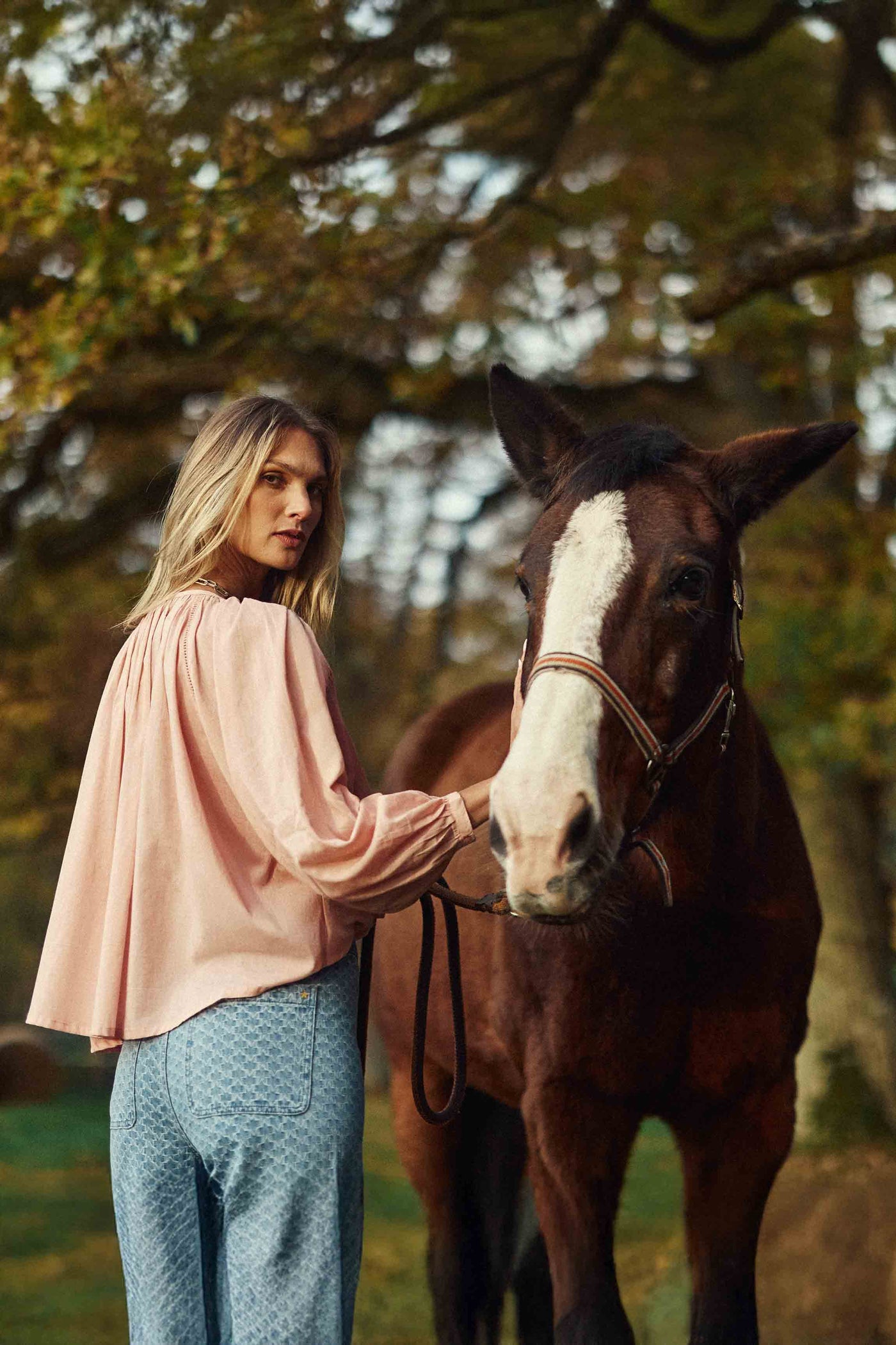 Blouse ample Blazie - Rose poudrée