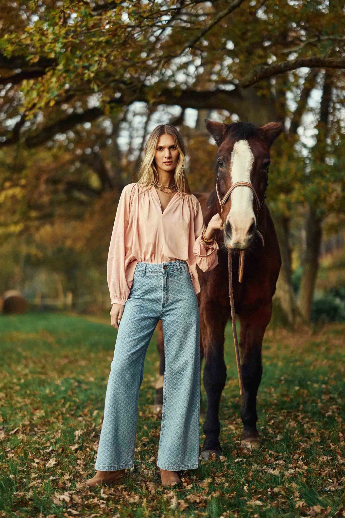 Blouse ample Blazie - Rose poudrée