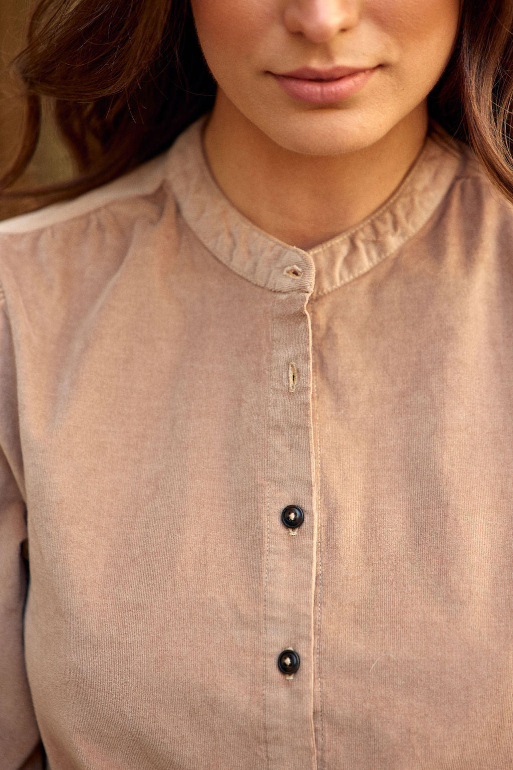 Blouse Blondie velours - Beige