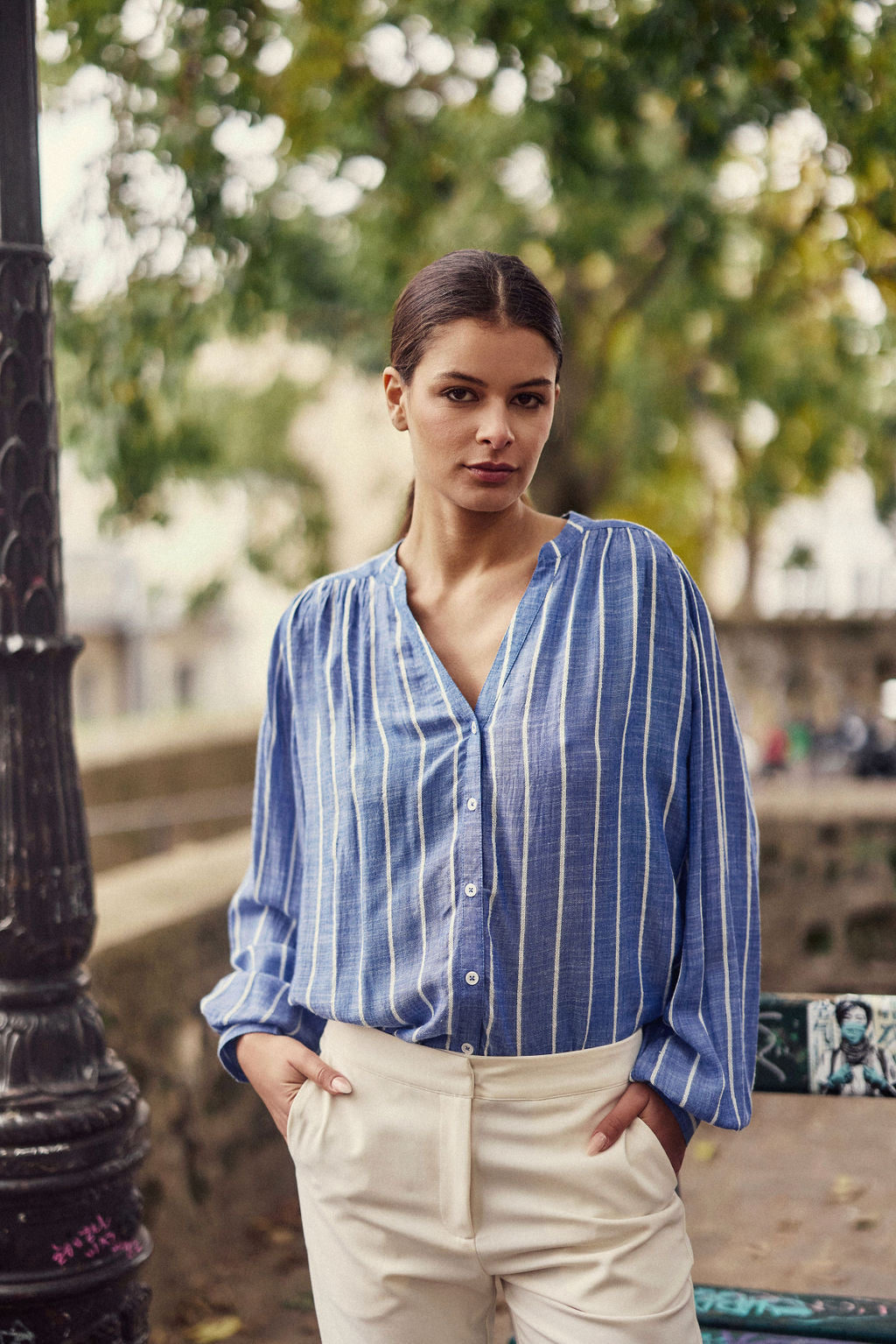 Blouse à rayures Blue - Bleu/Blanc