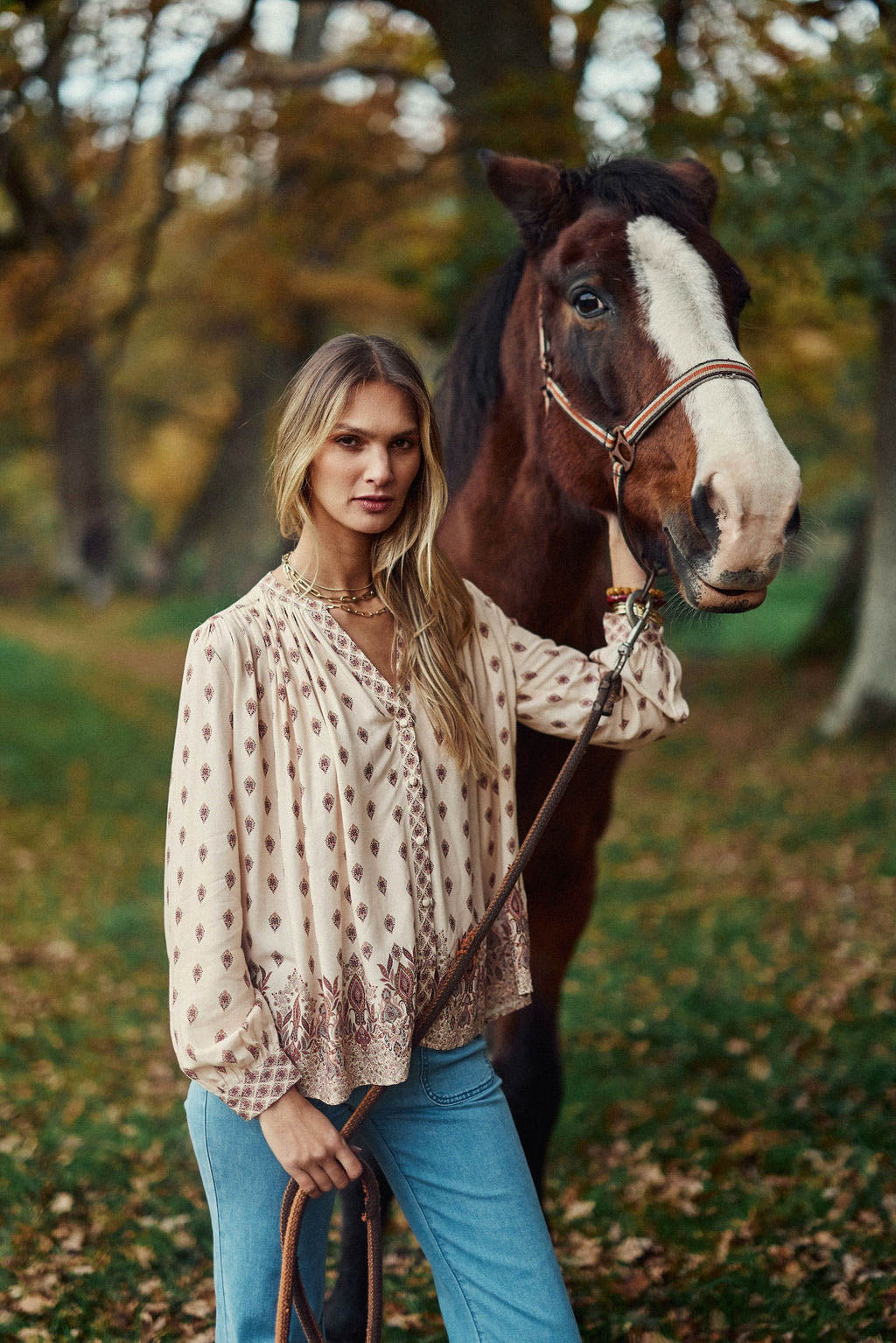 Blouse fluide Brune - Floral