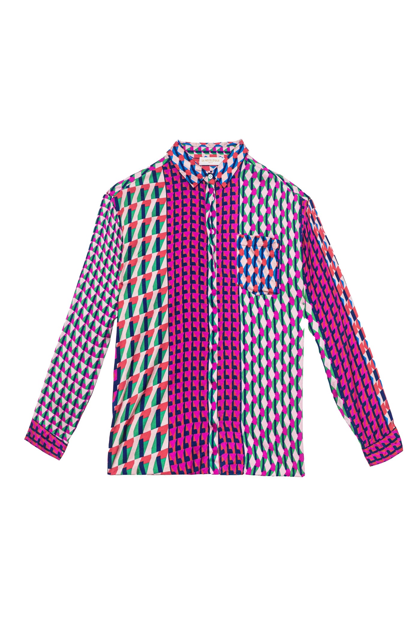 Shirt Chanice - Geometric pink