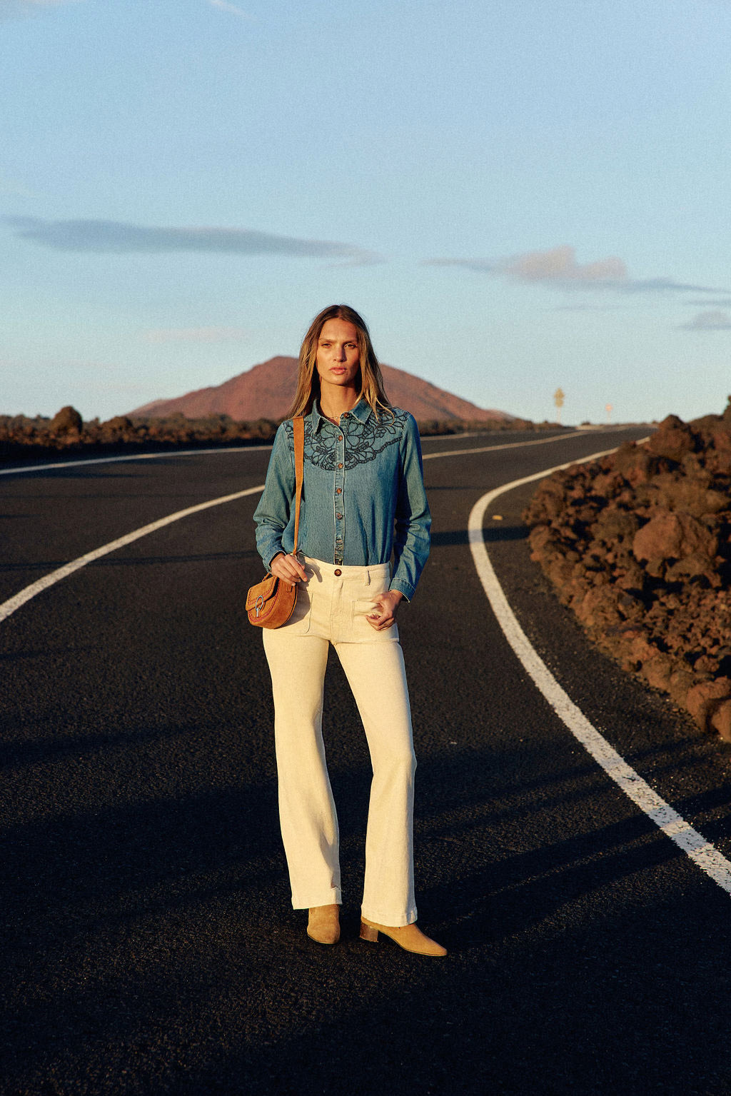 Stone denim blouse - Clémence