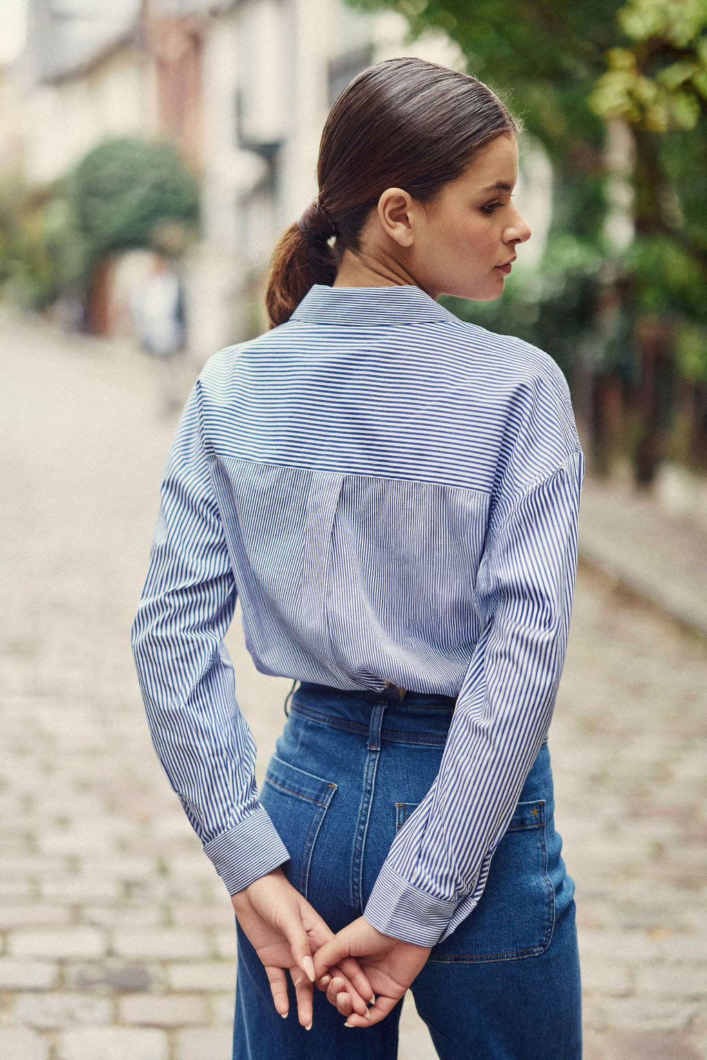 Chemise à rayures Coralia - Bleu/Blanc