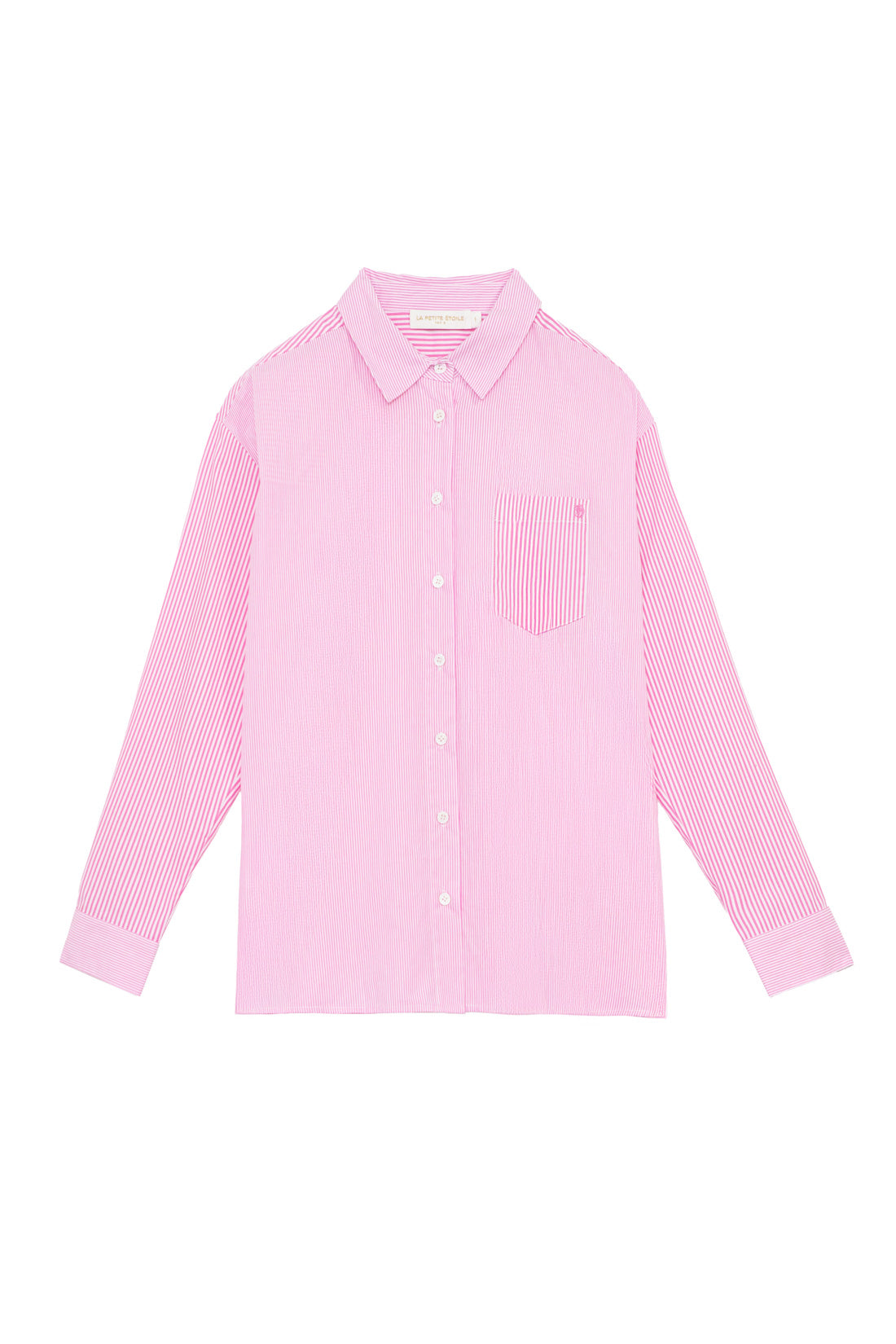 Chemise à rayures Coralia - Rose/Blanc