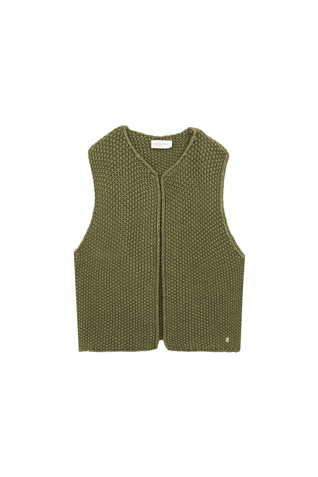 Crea sleeveless cardigan - Khaki