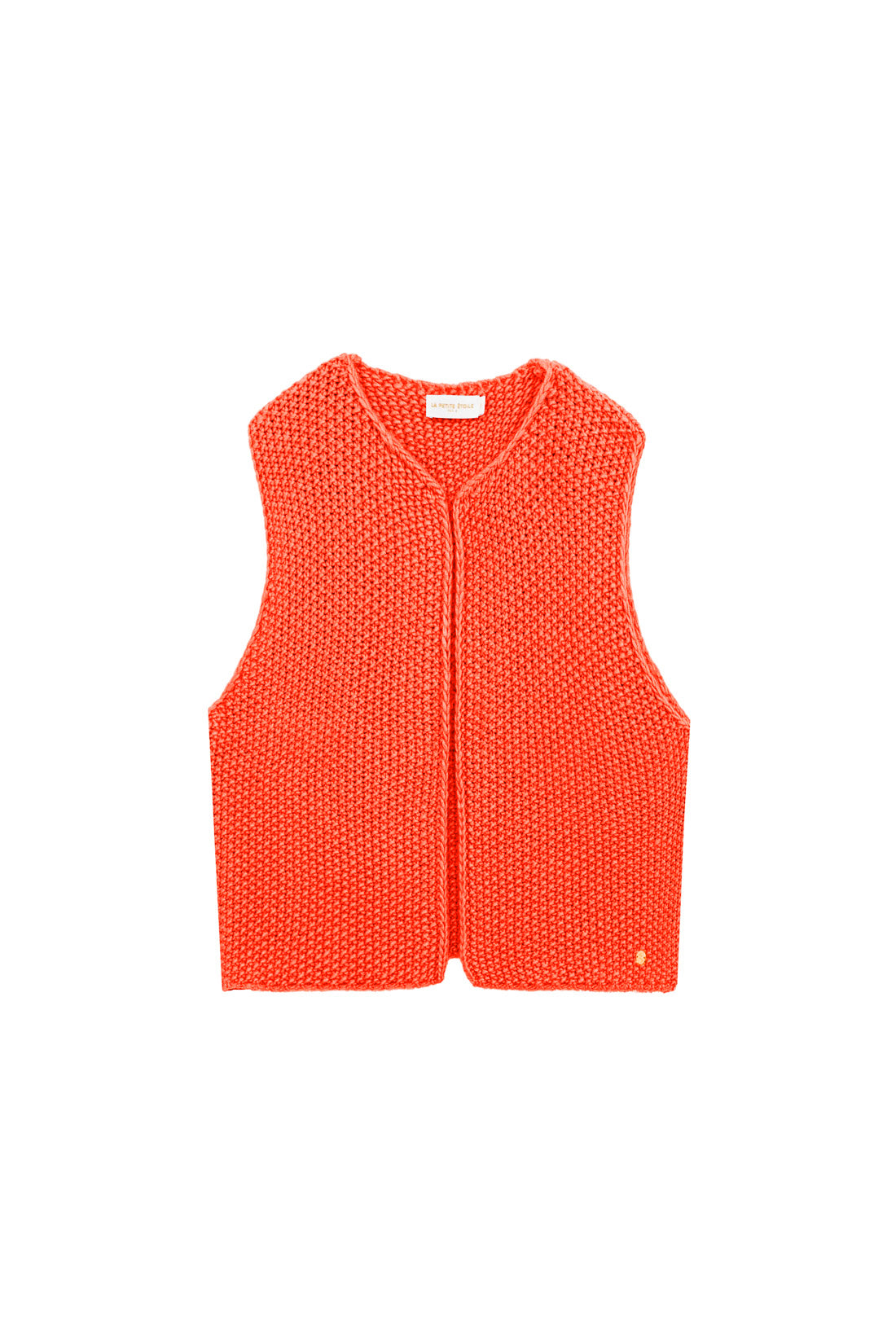 Crea sleeveless cardigan - Orange