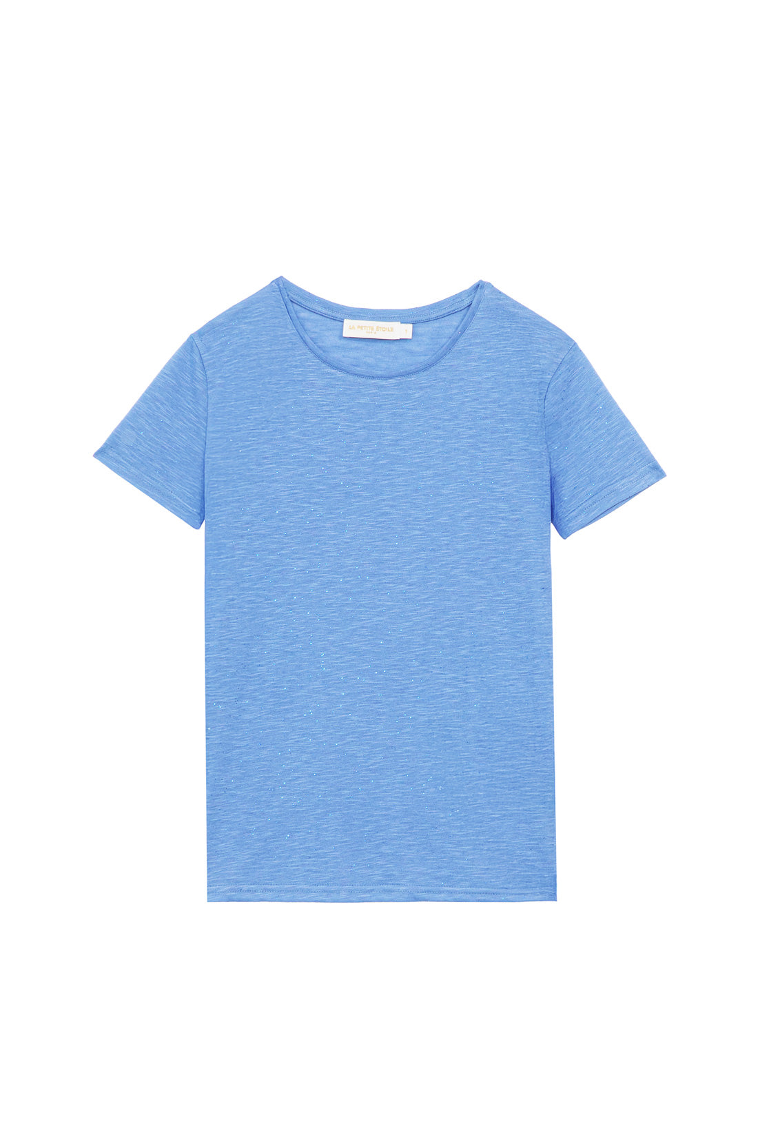 Round neckline Elva T-shirt - Denim Blue