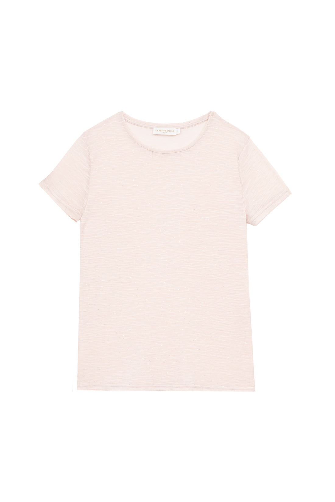 T-shirt col rond Elva - Rose poudrée