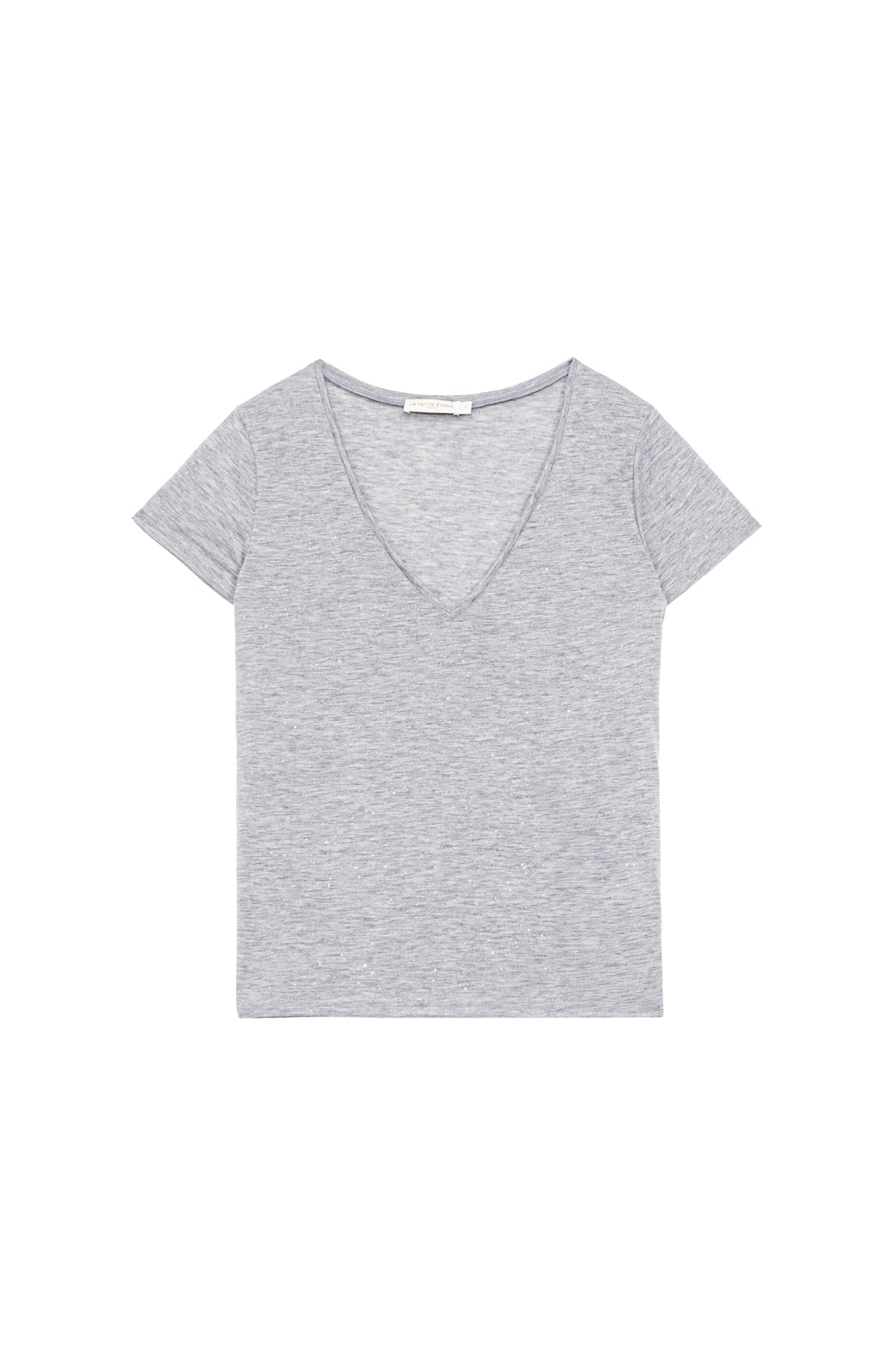 T-shirt col V Elvie - Gris