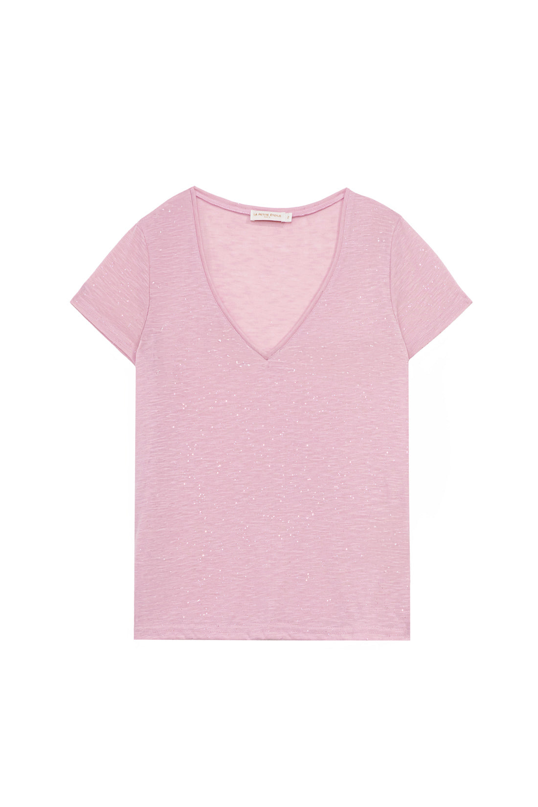 T-shirt col V Elvie - Vieux rose