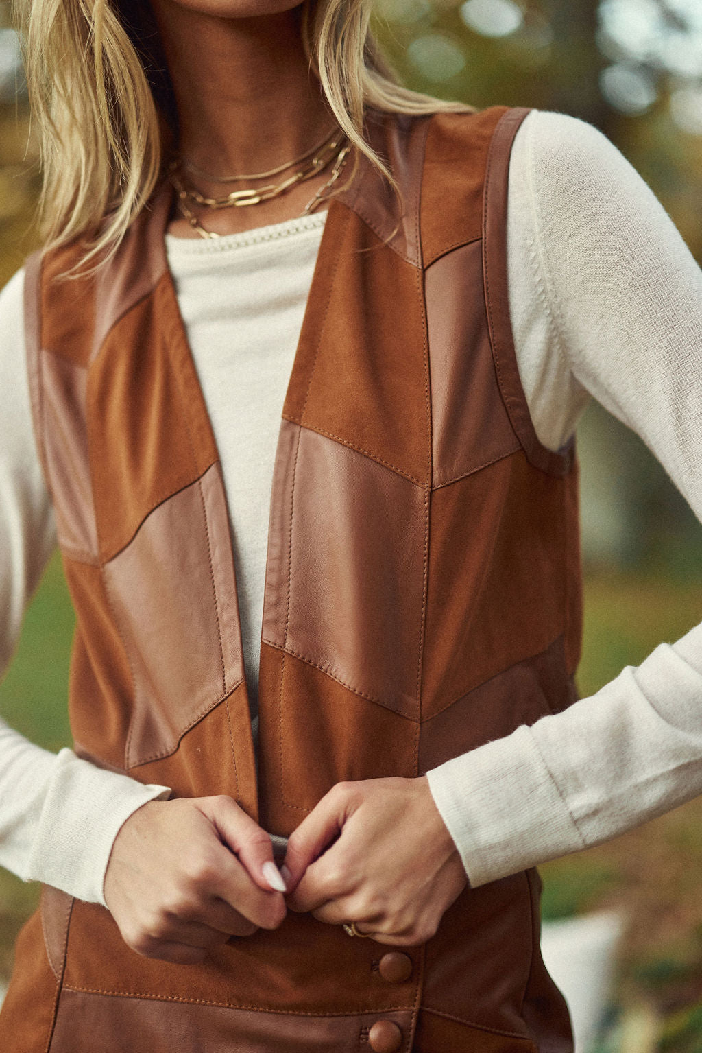 Fanny leather jacket - Camel