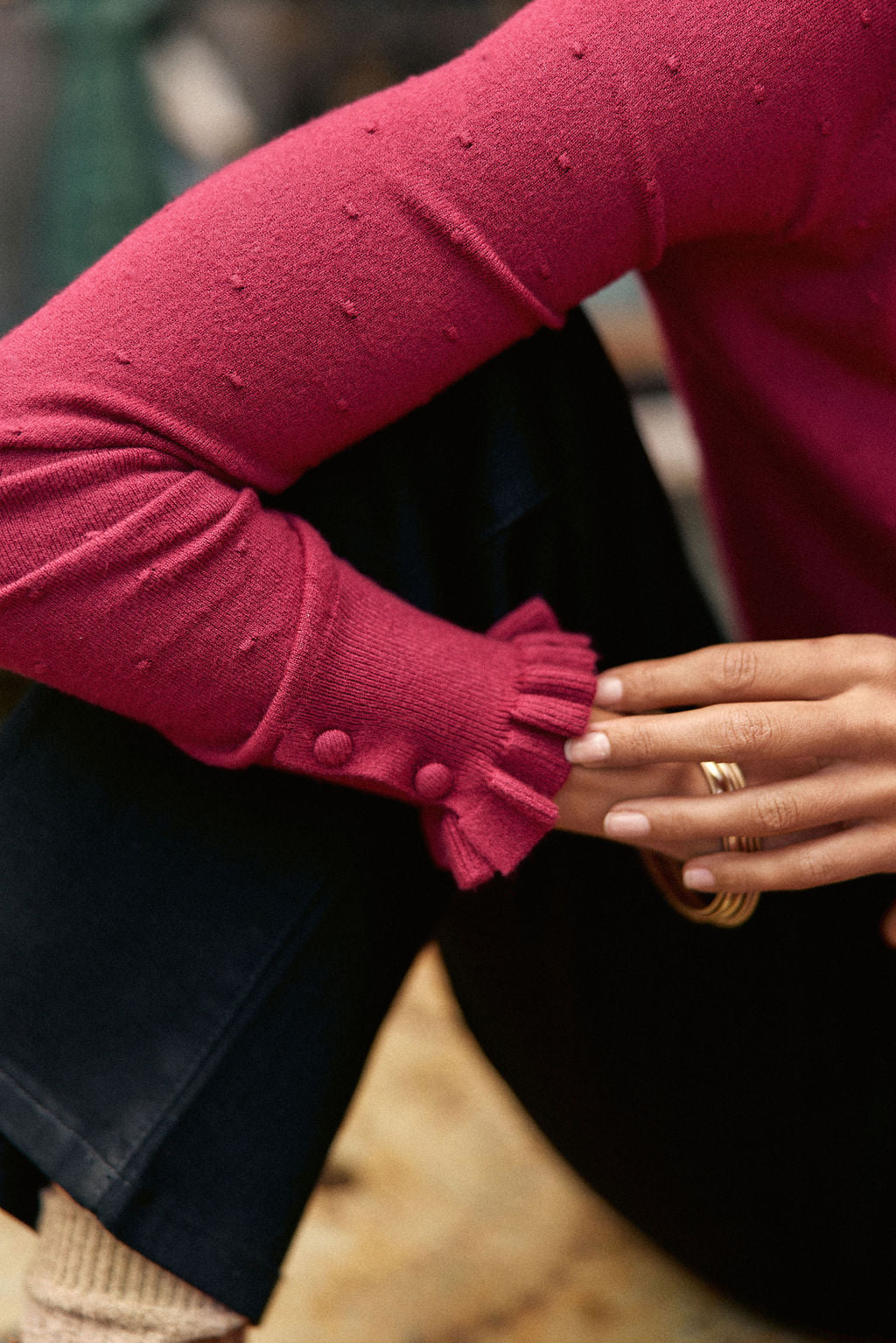 Gilet près du corps framboise - Forina