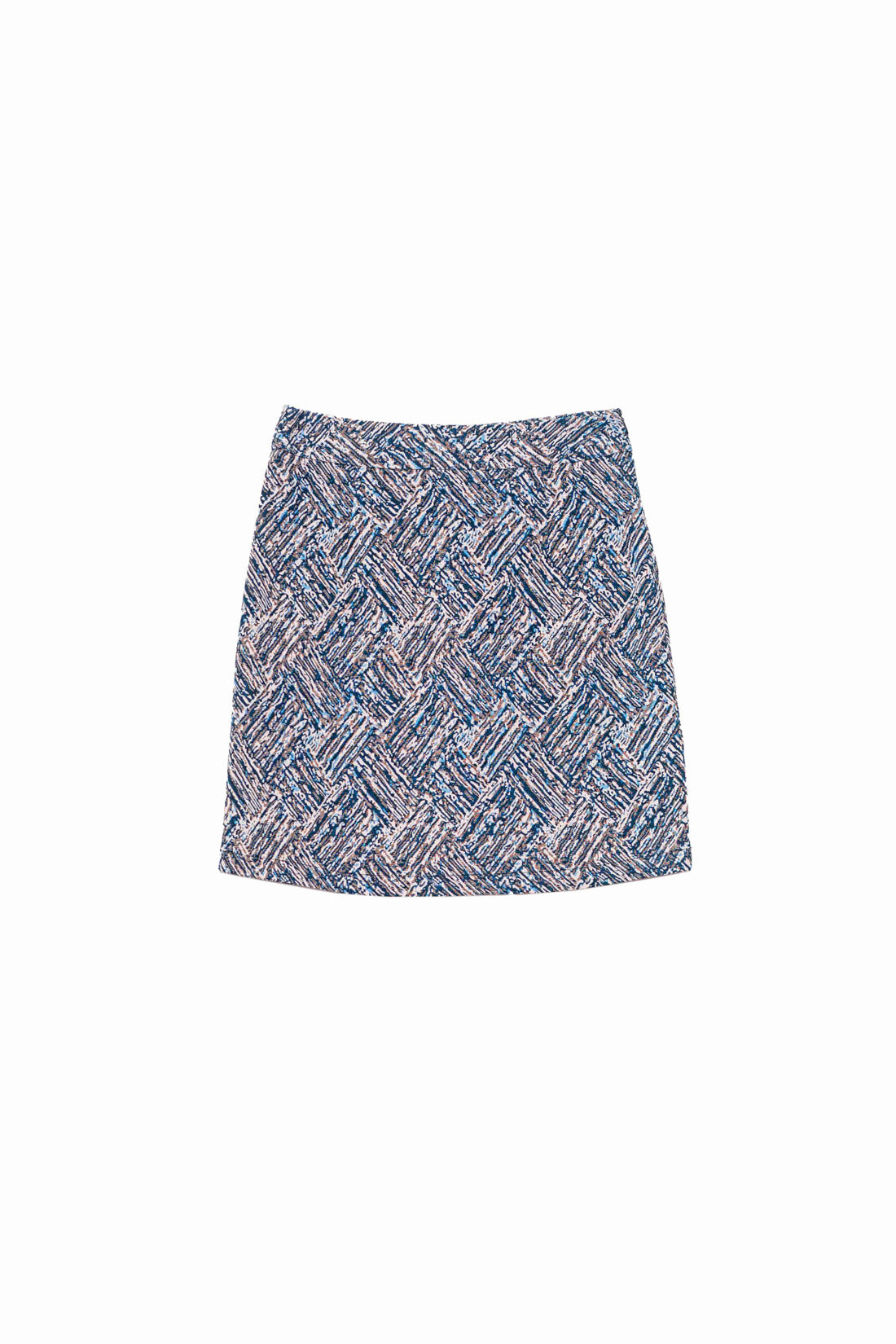 Skirt Janny - Blue jacquard