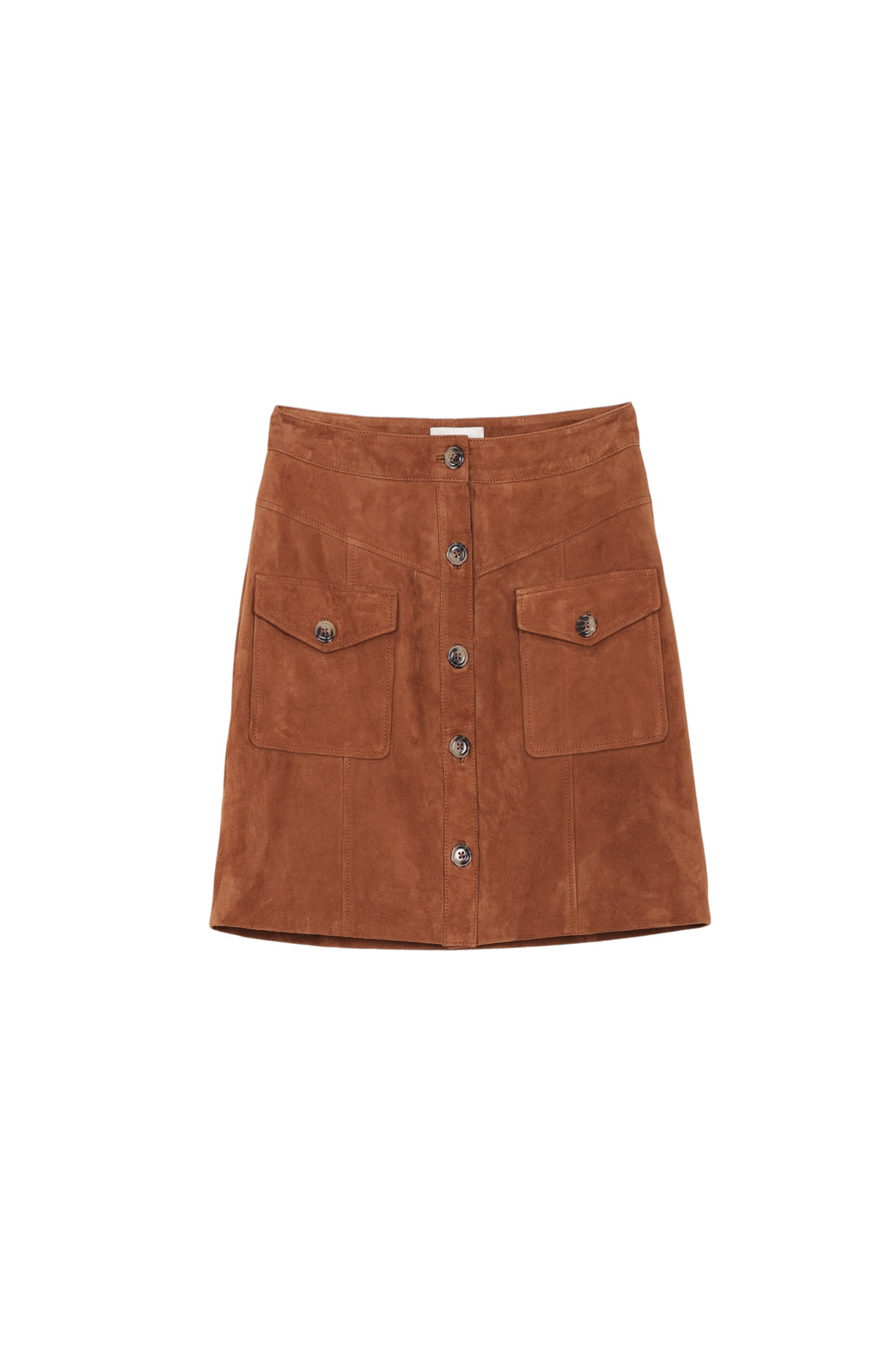 Joely Leather Skirt - Camel