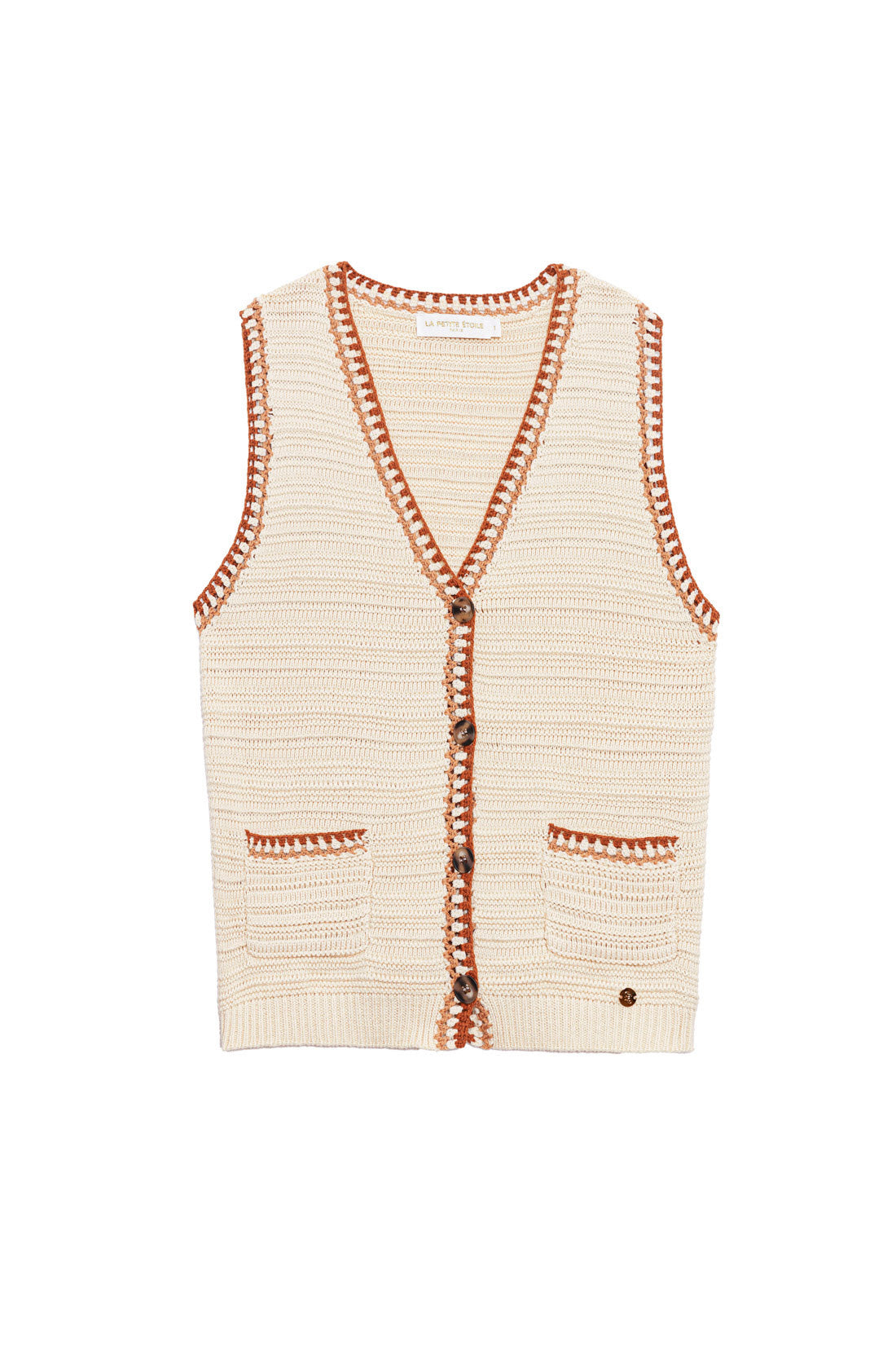 Madina Sleeveless Vest - Beige