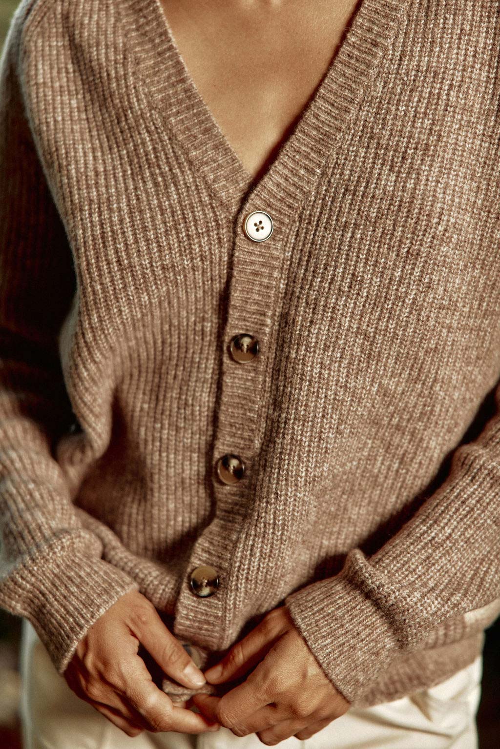 Gilet en maille taupe - Maeve