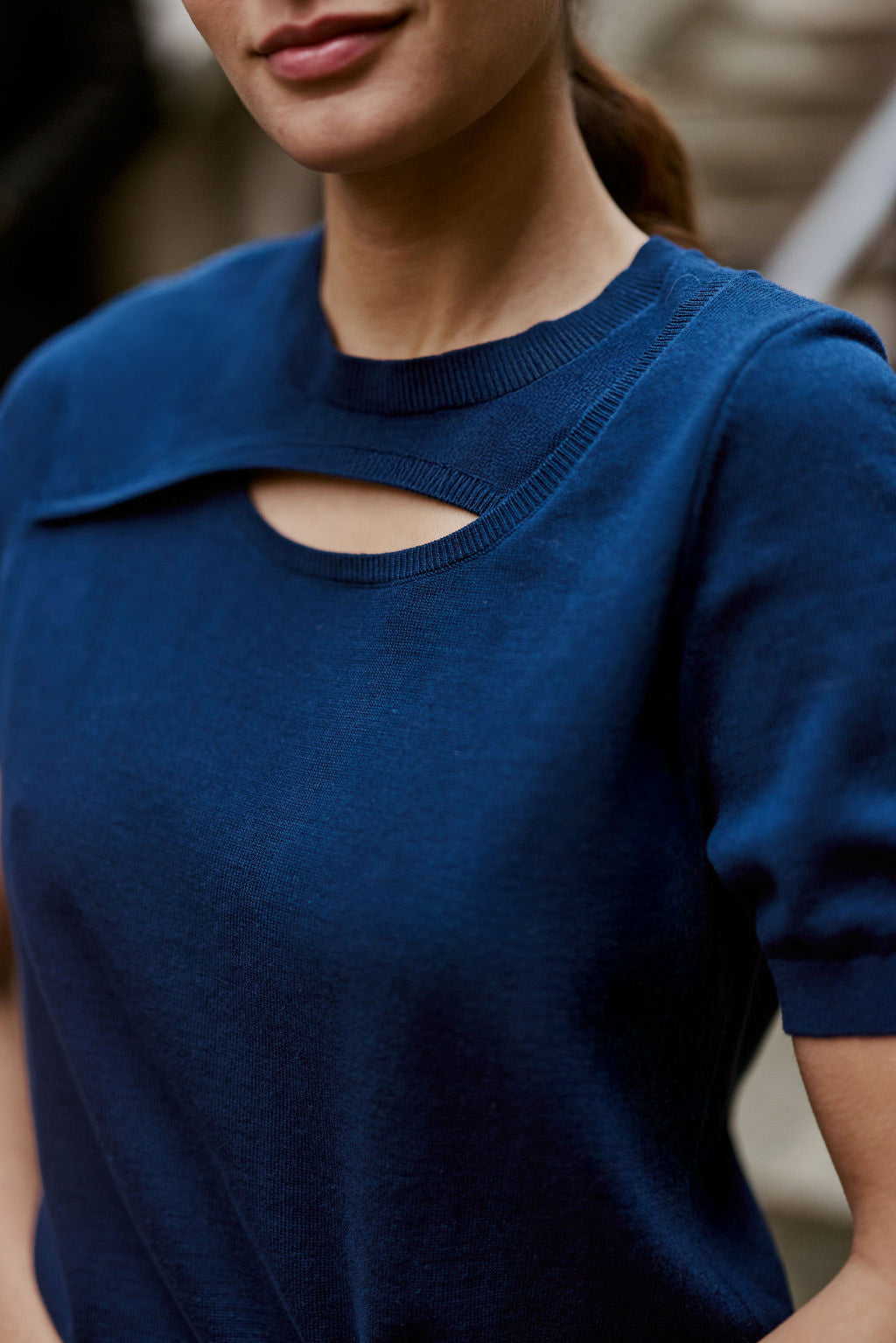 Short sleeves Maiwen Pullover - Navy