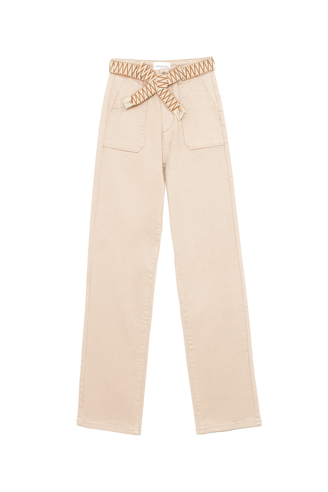 Marisol straight-leg pants- Beige