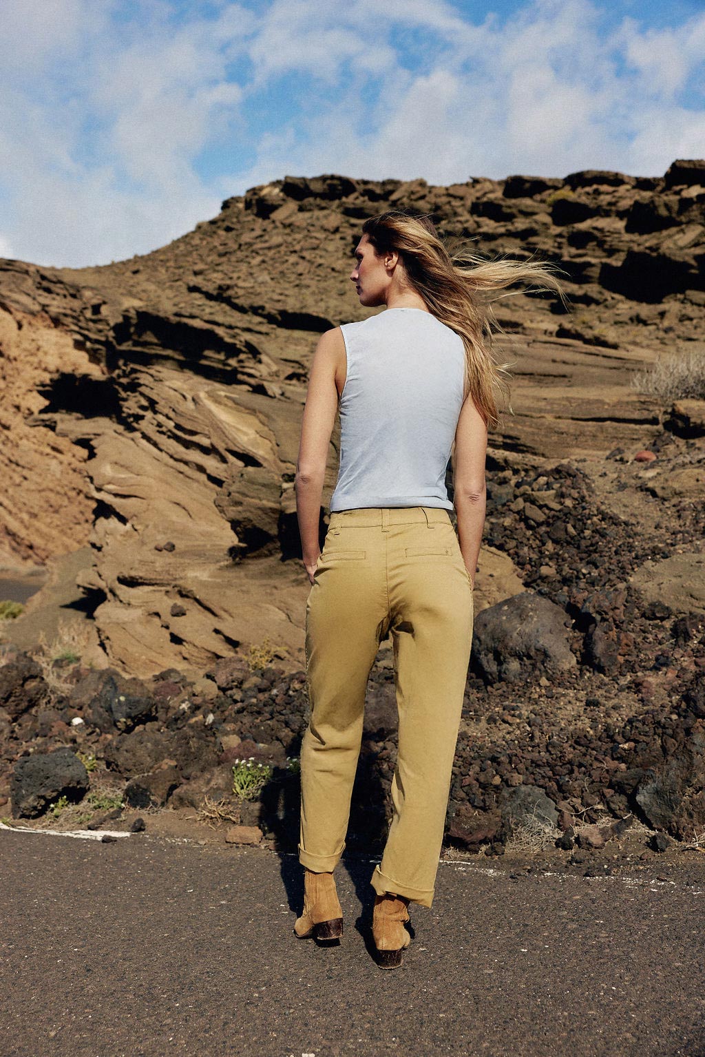 Pantalon droit camel - Marisol