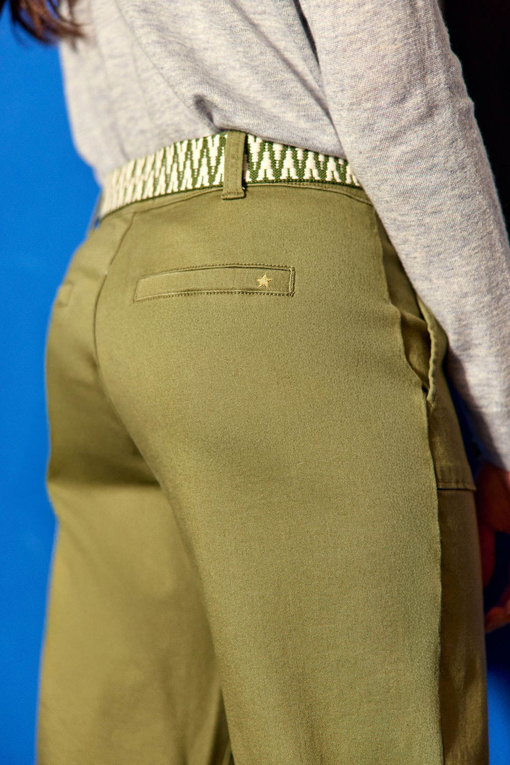 Marisol straight-leg pants  - Khaki