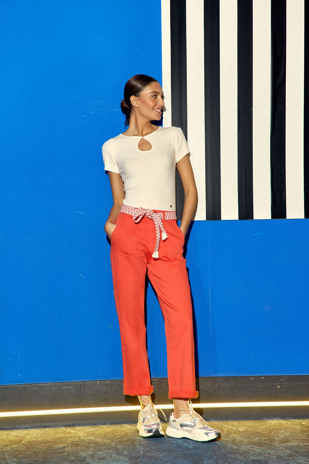 Marisol straight-leg pants - Orange