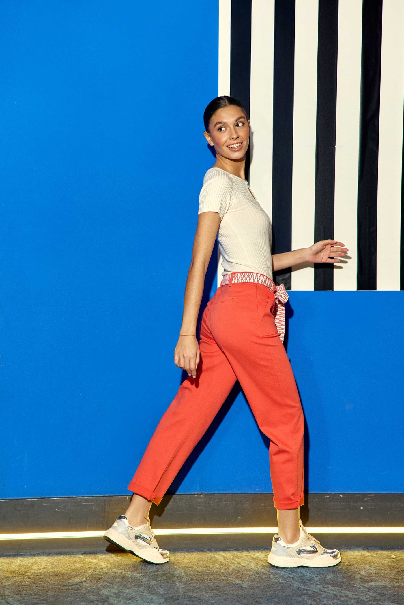 Marisol straight-leg pants - Orange