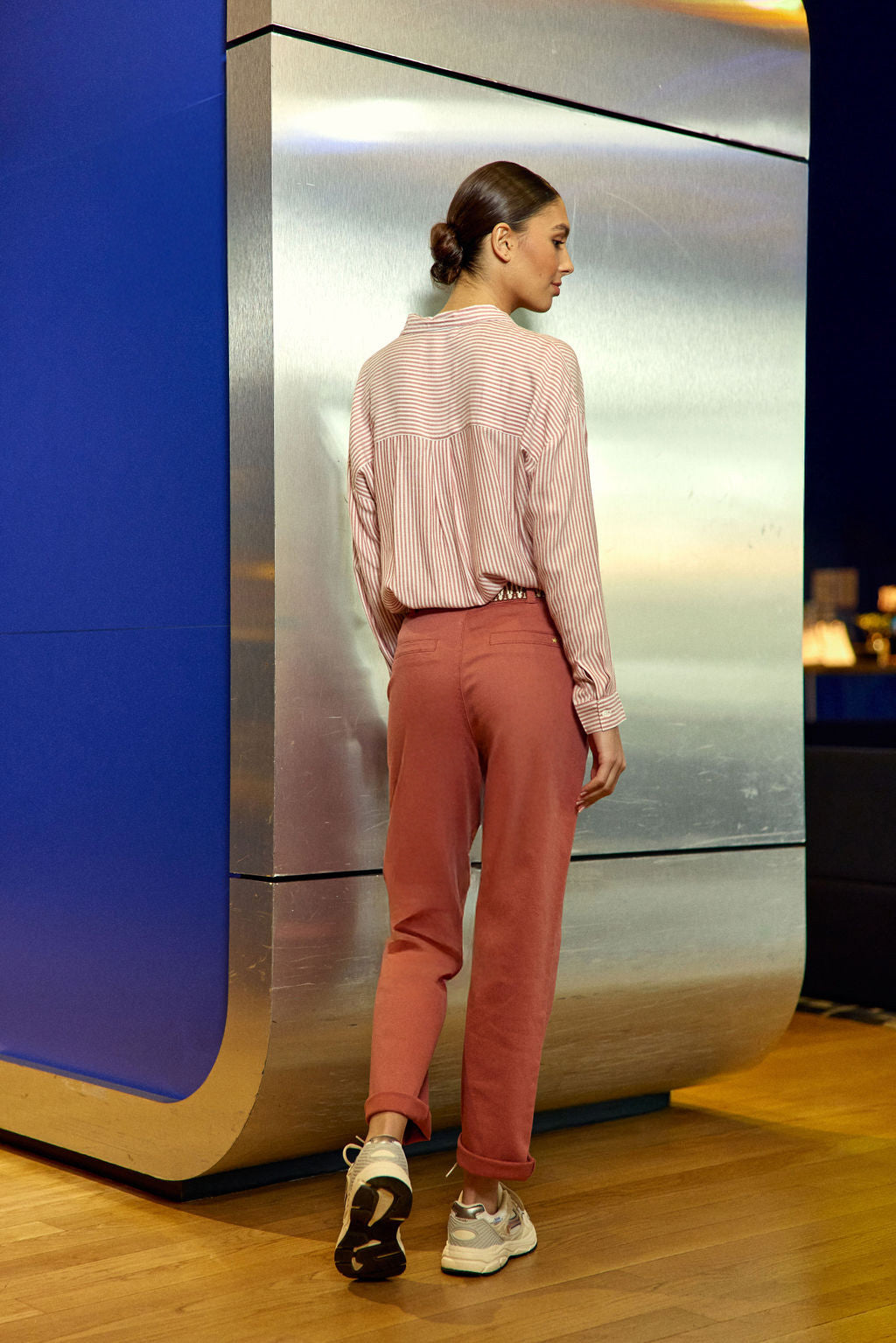 Pantalon droit Marisol - Vieux rose