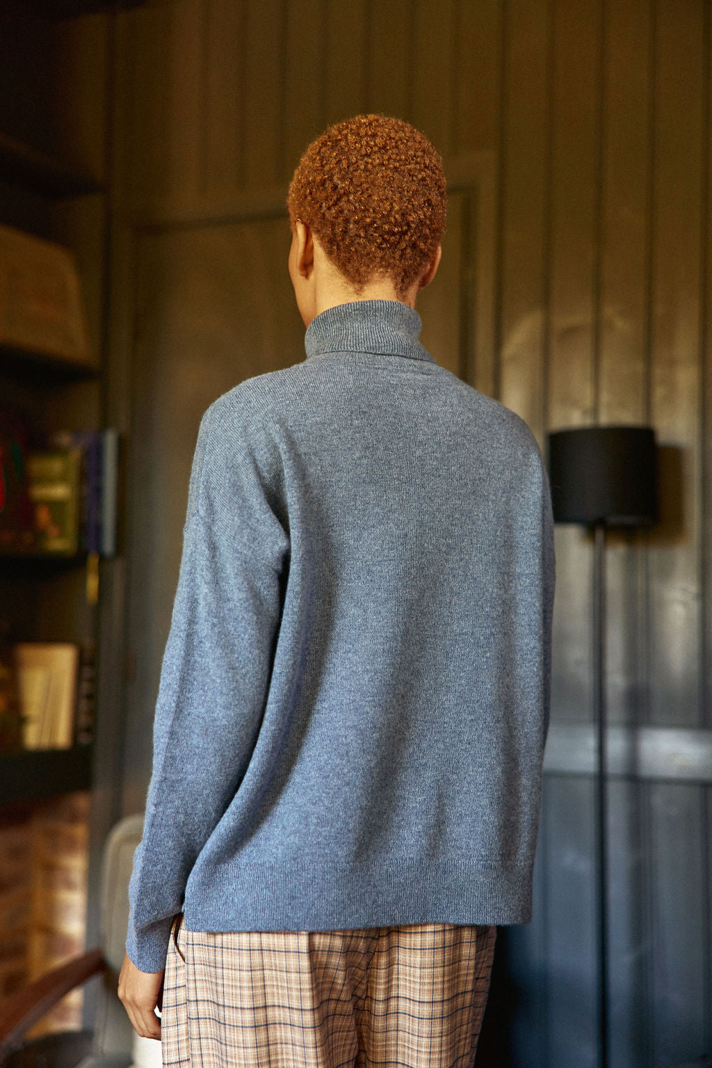 Blue turtleneck pullover - Marlen