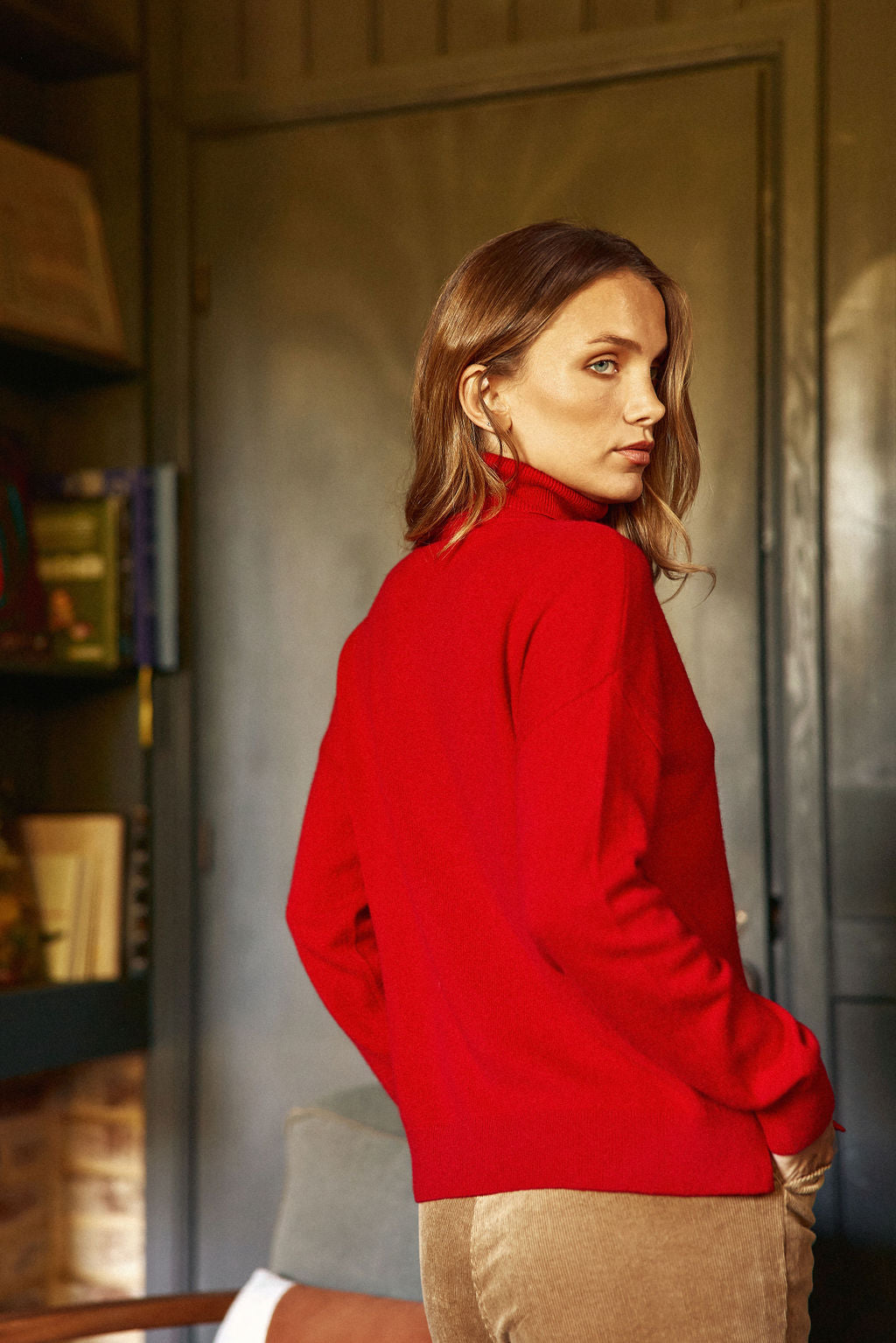 Red turtleneck pullover - Marlen