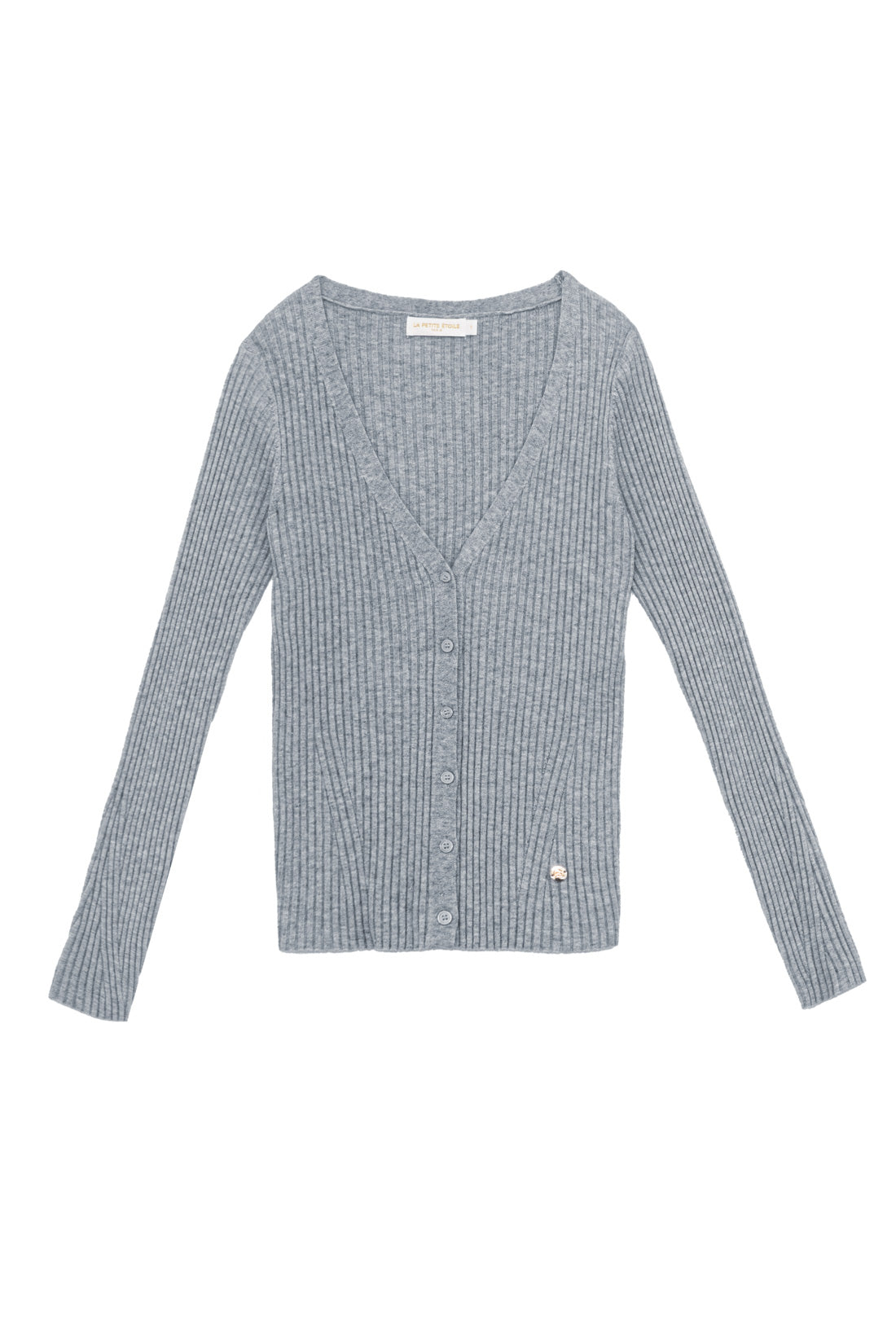 Gilet col V Mina - Gris