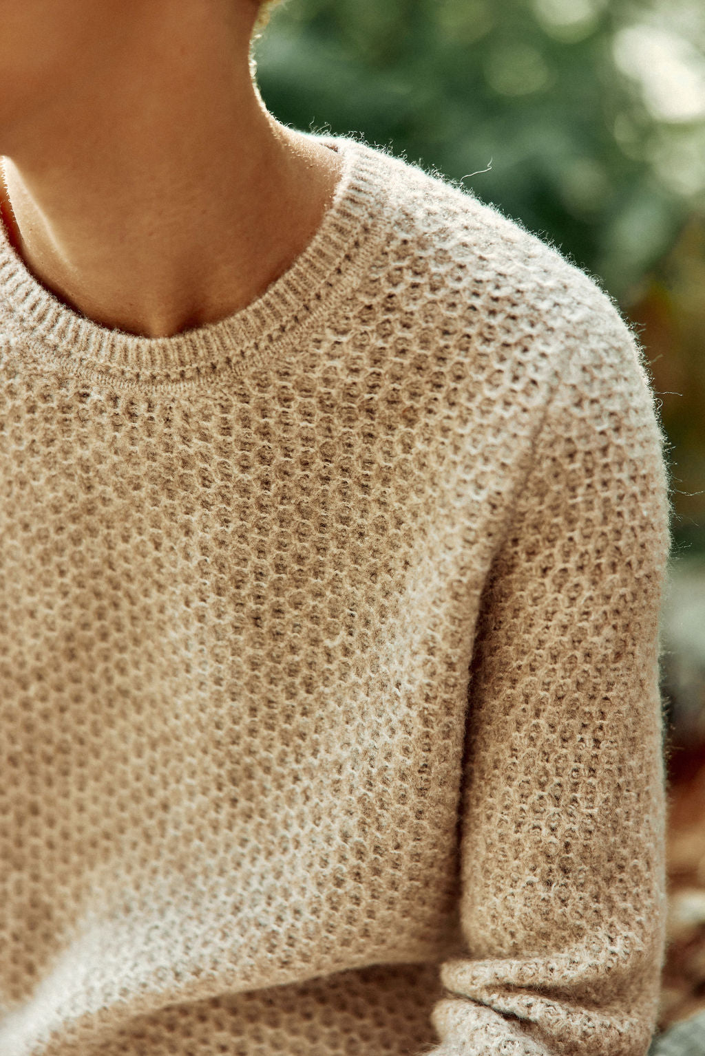 Pull en maille beige - Miran