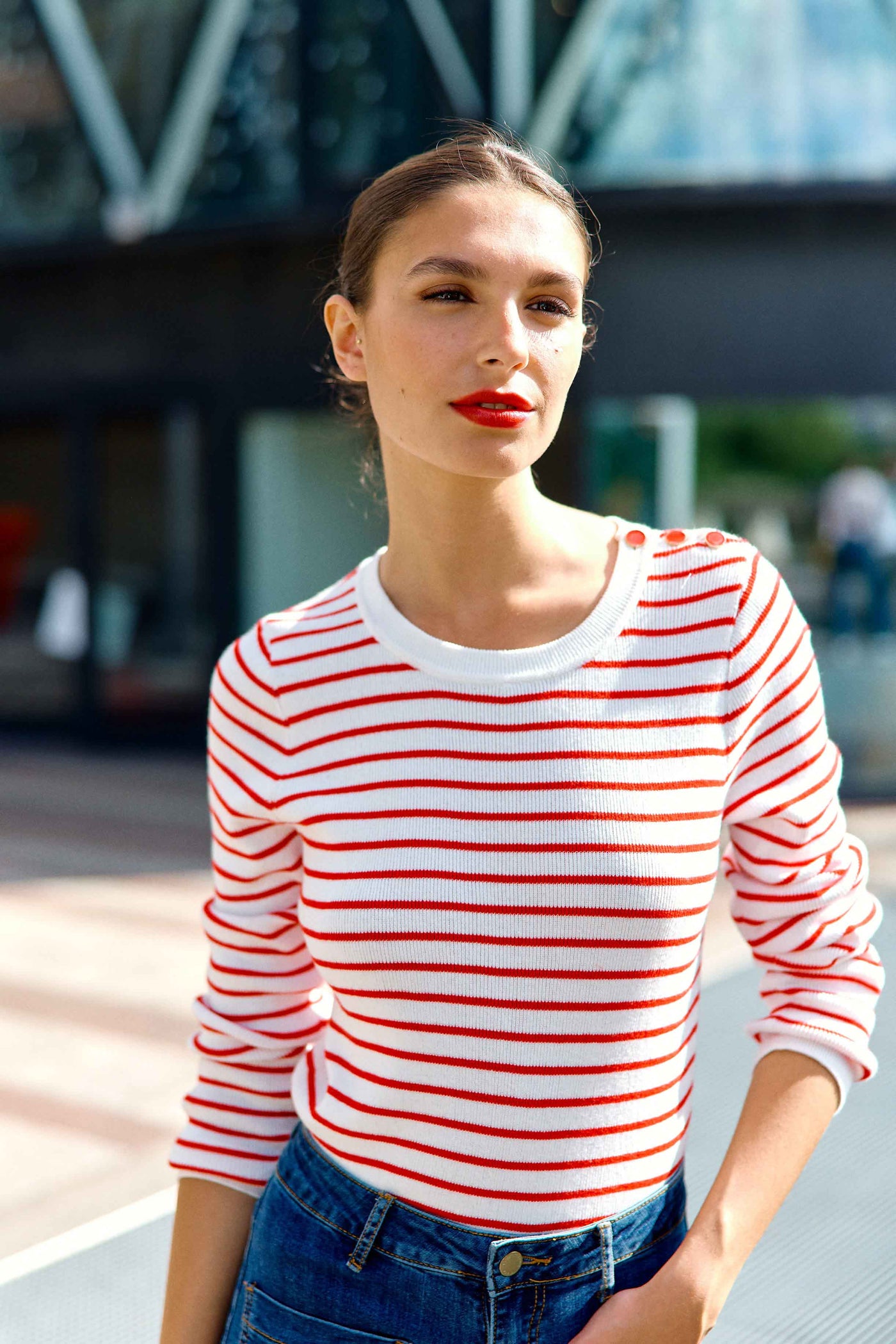 Red striped jumper - Molly