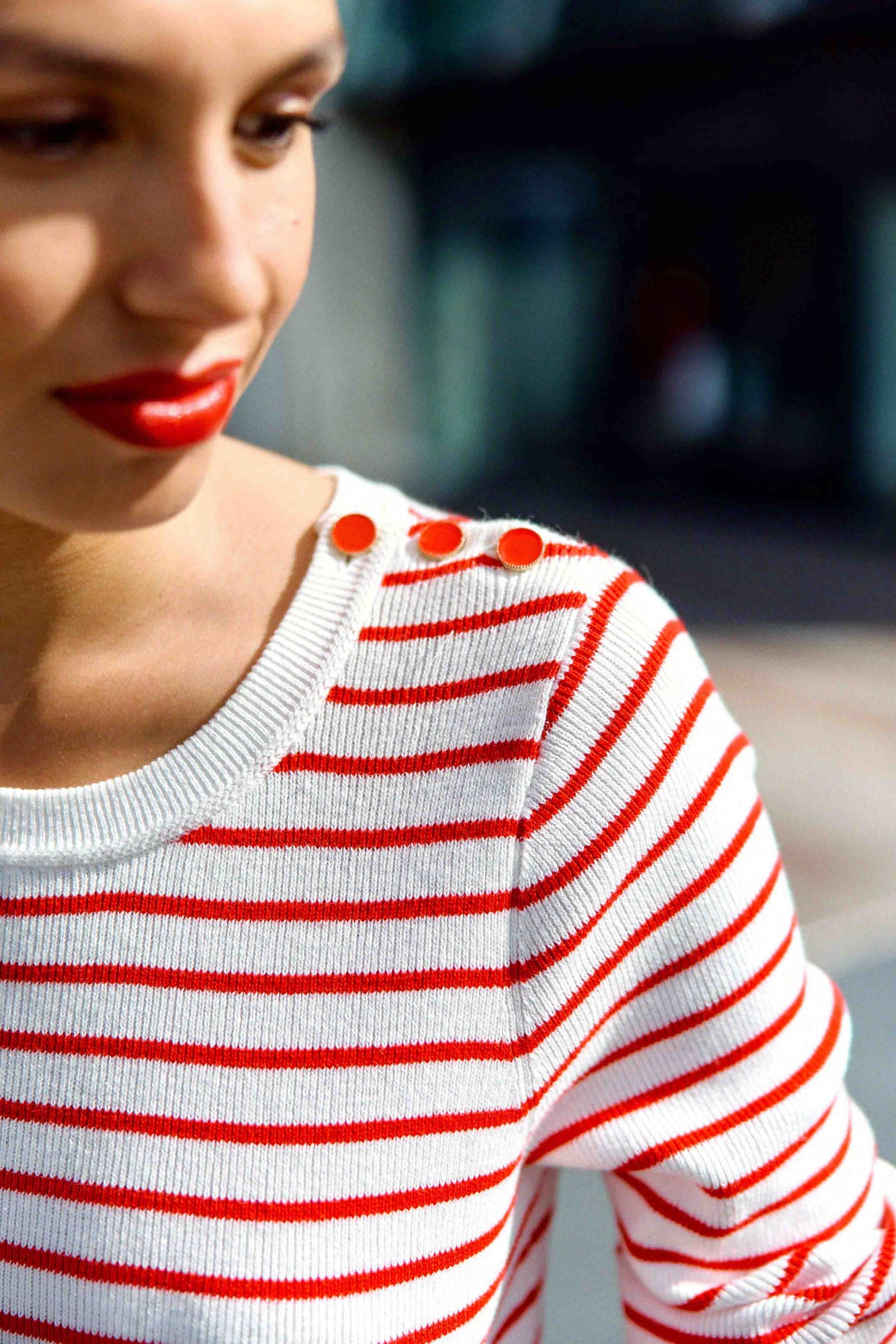 Red striped jumper - Molly