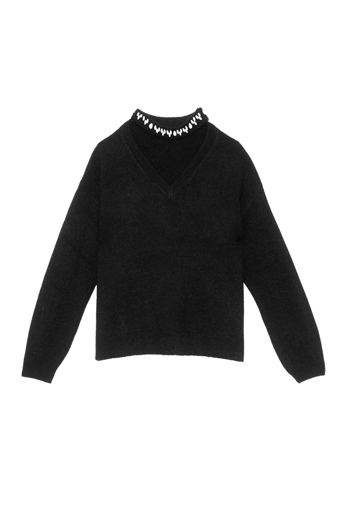 Black knitted pullover - Mora