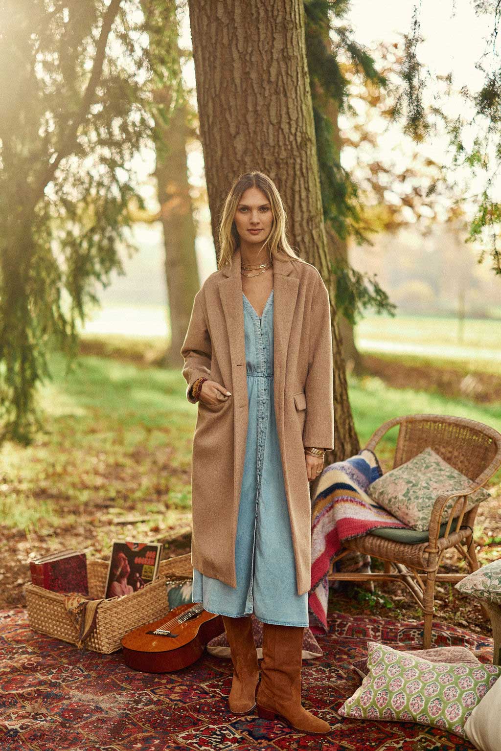 Nelia long coat - Camel