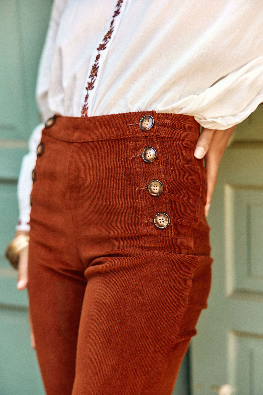 Trousers Paulie - 16-marron