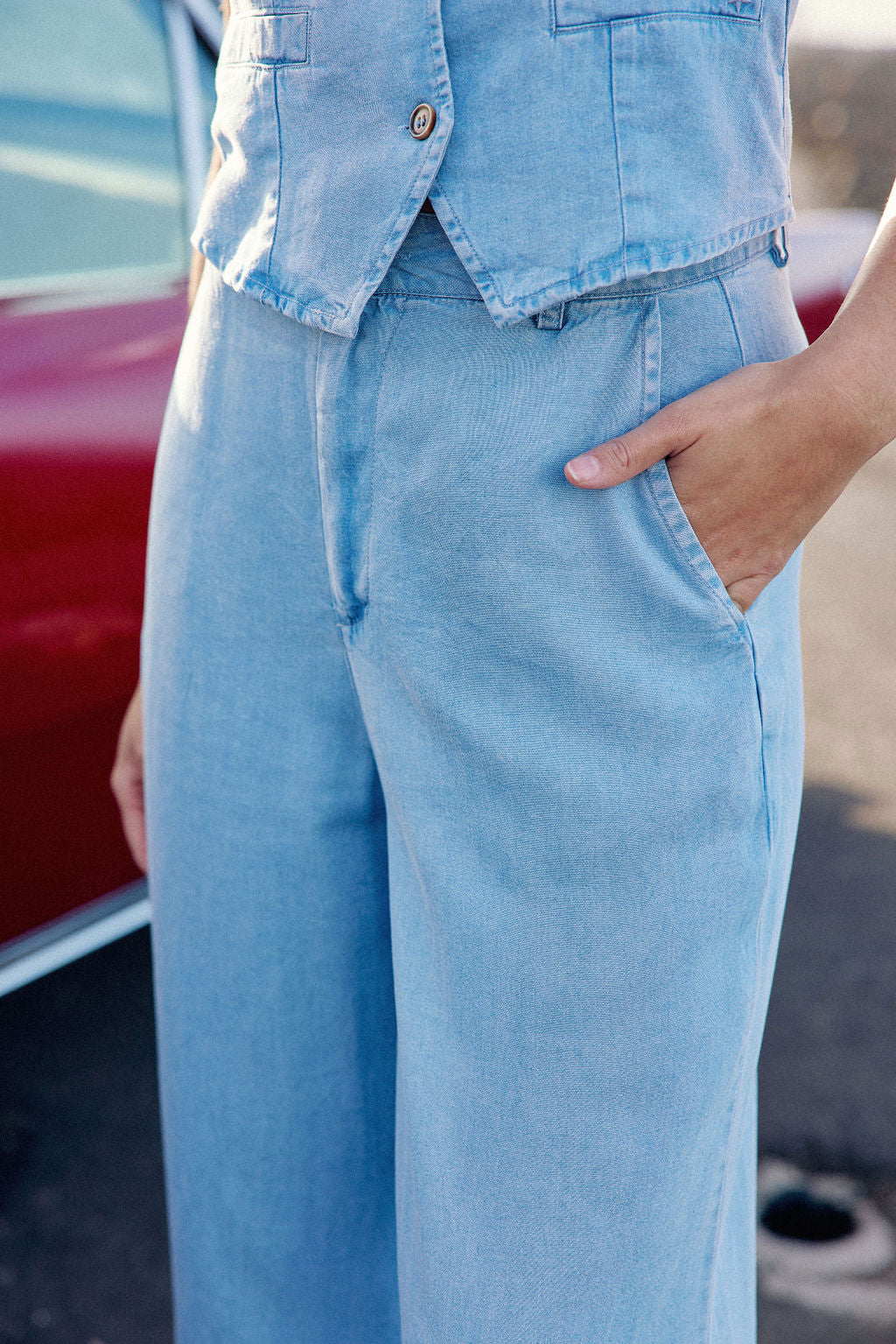 Pantalon en denim stone - Perline