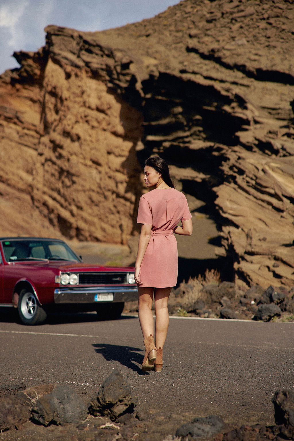 Pink straight dress - Raya