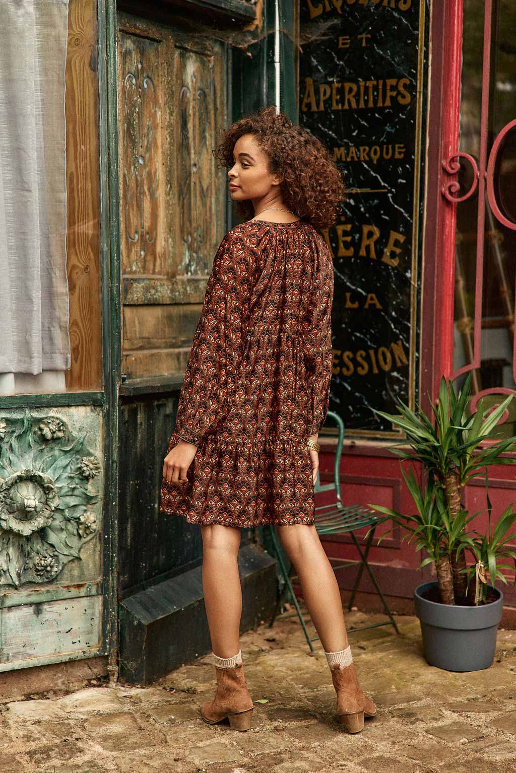 Robe ample à imprimé floral - Rihem