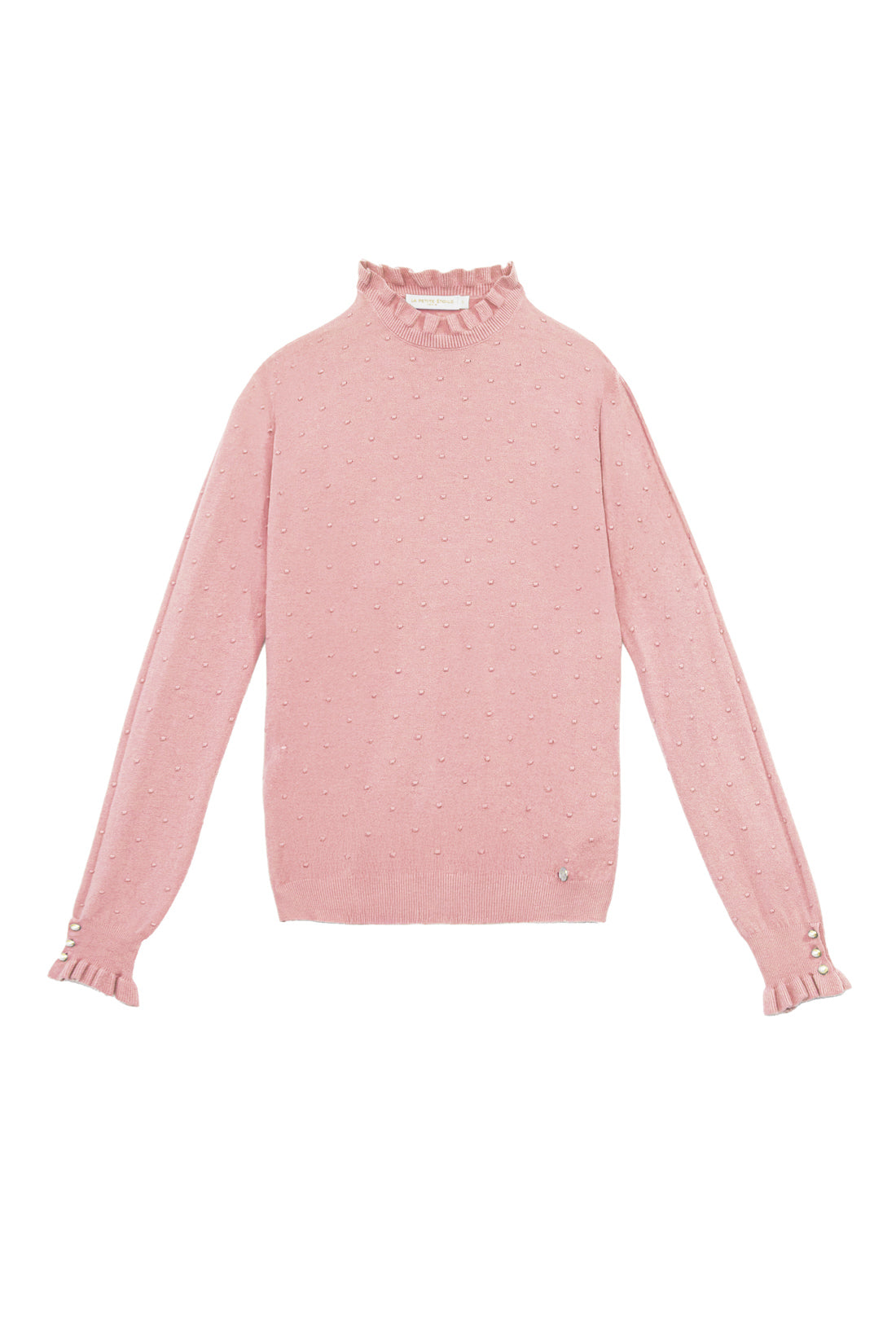 Pull col montant Solferinos - Vieux rose