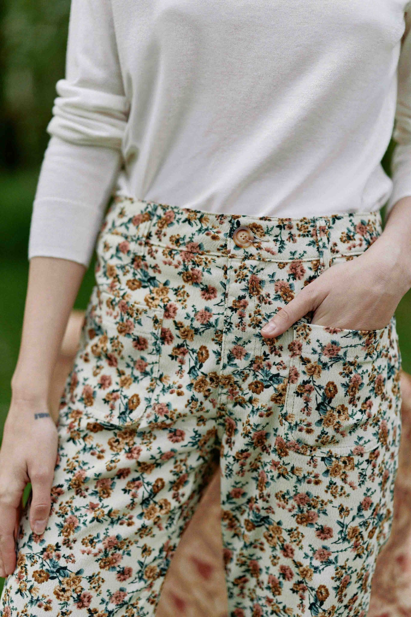 Pantalon velours Sonny - Floral