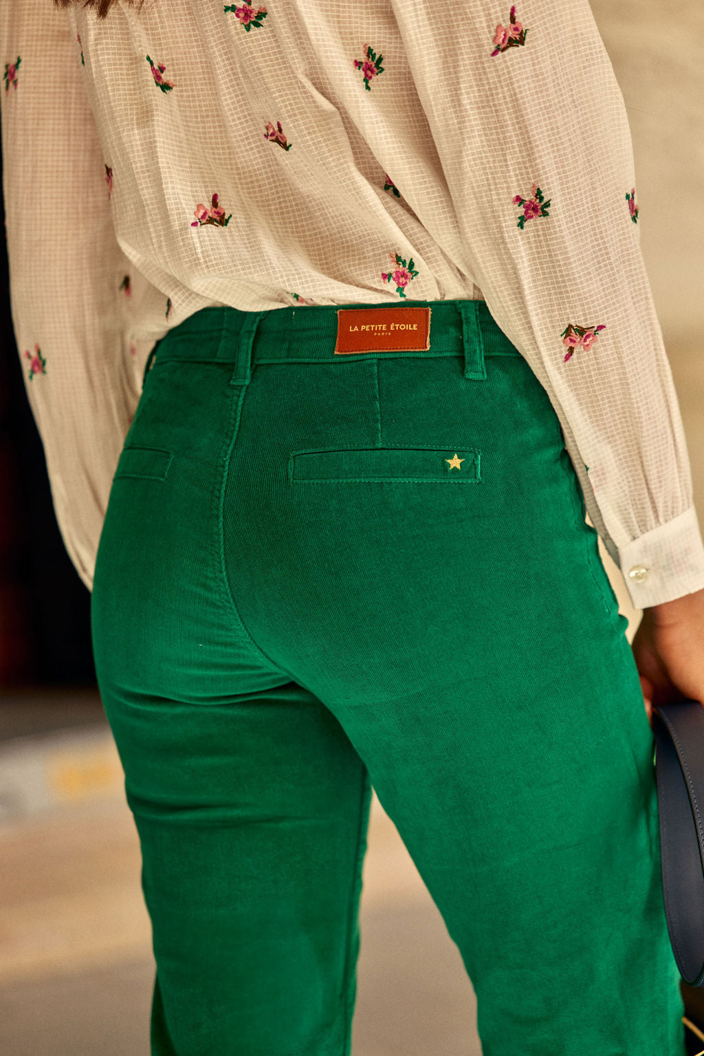 Pantalon velours vert - Sonny