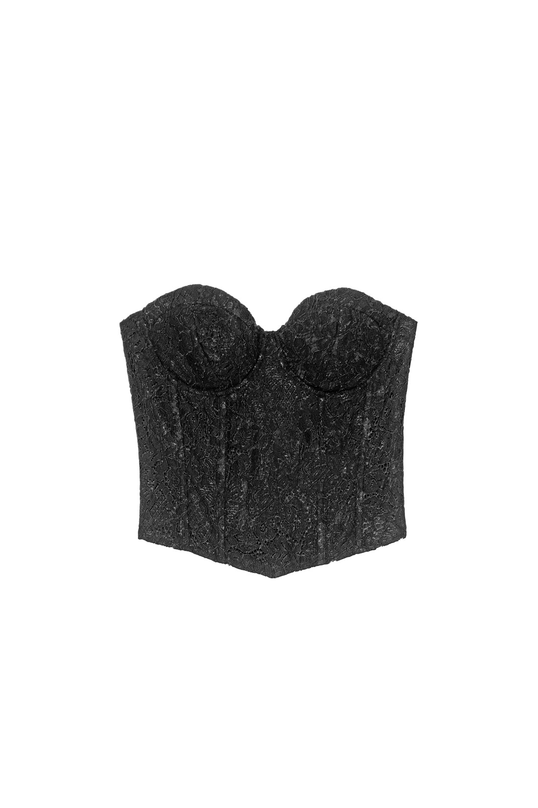 Bustier en dentelle noir - Tully