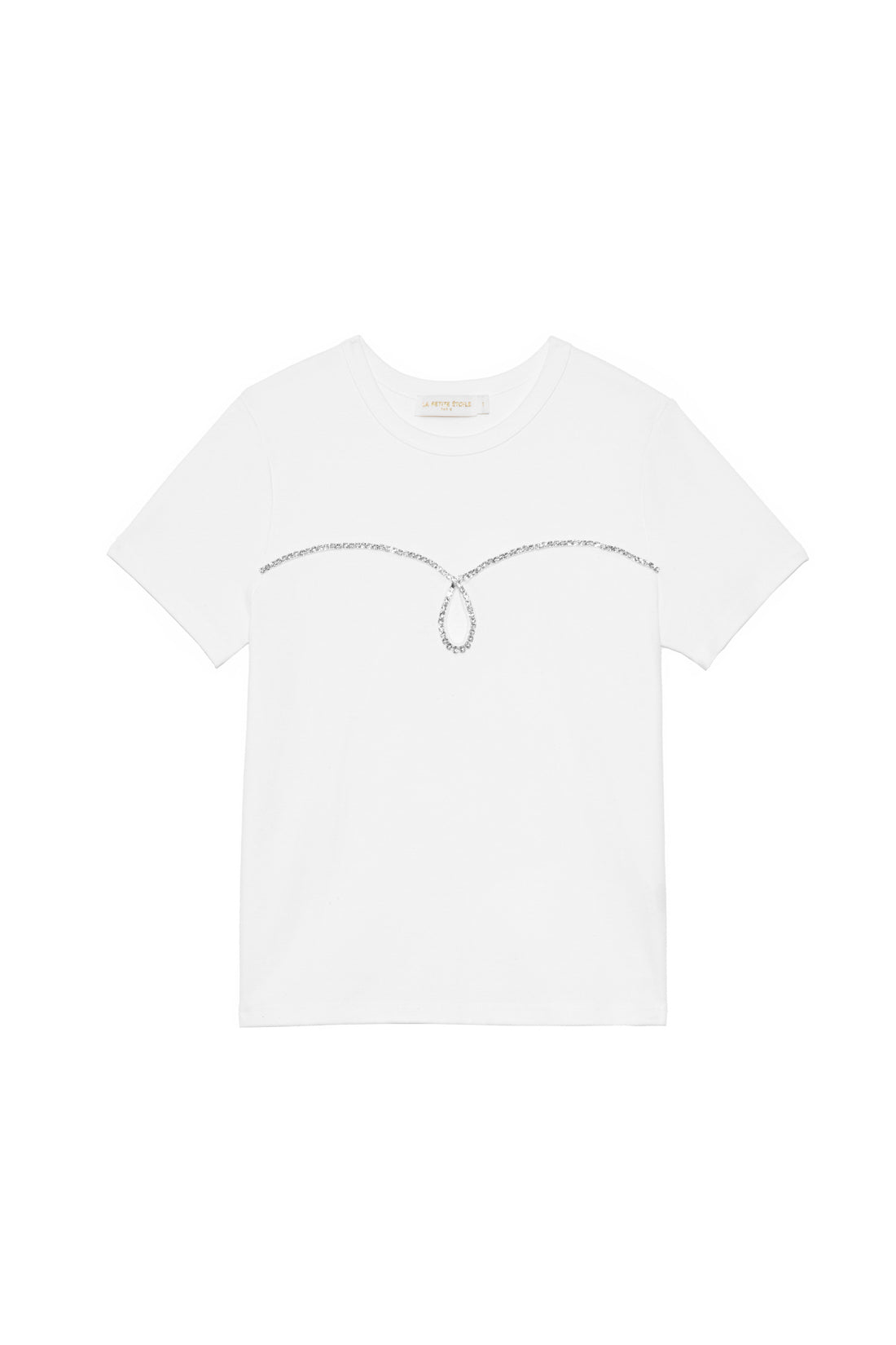 T-shirt blanc à strass - Twila