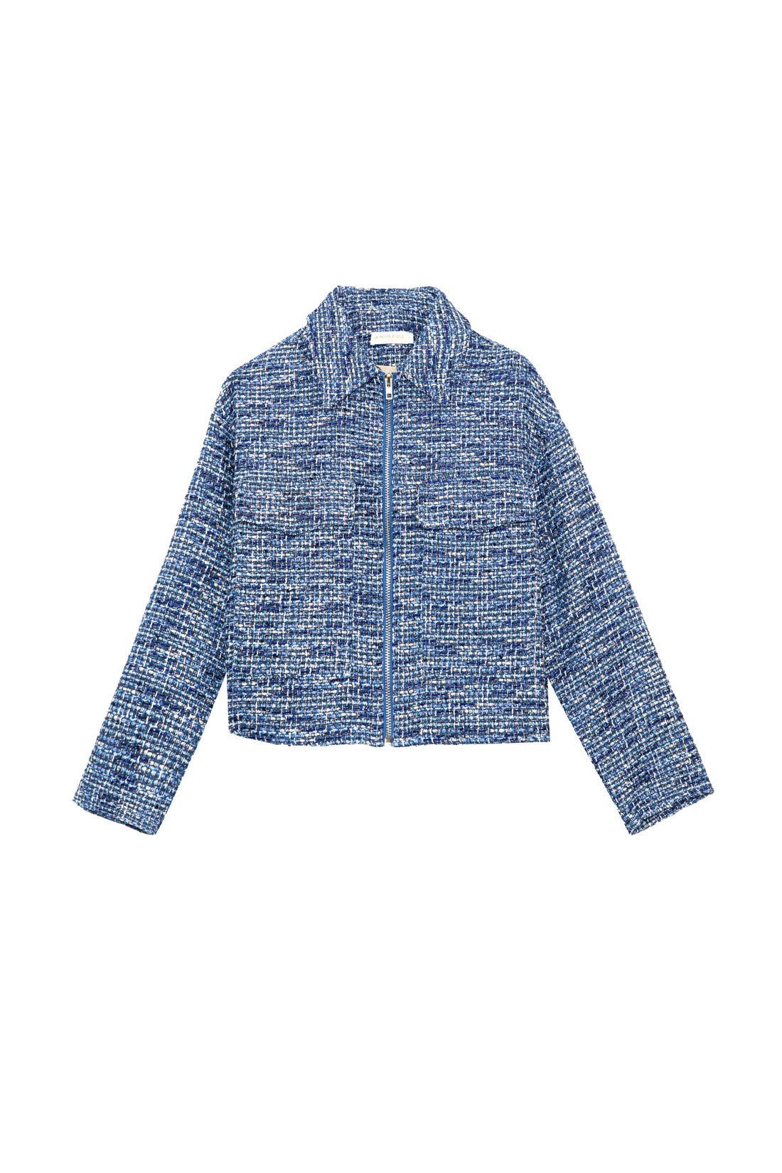 Blouson en tweed Vane - Bleu