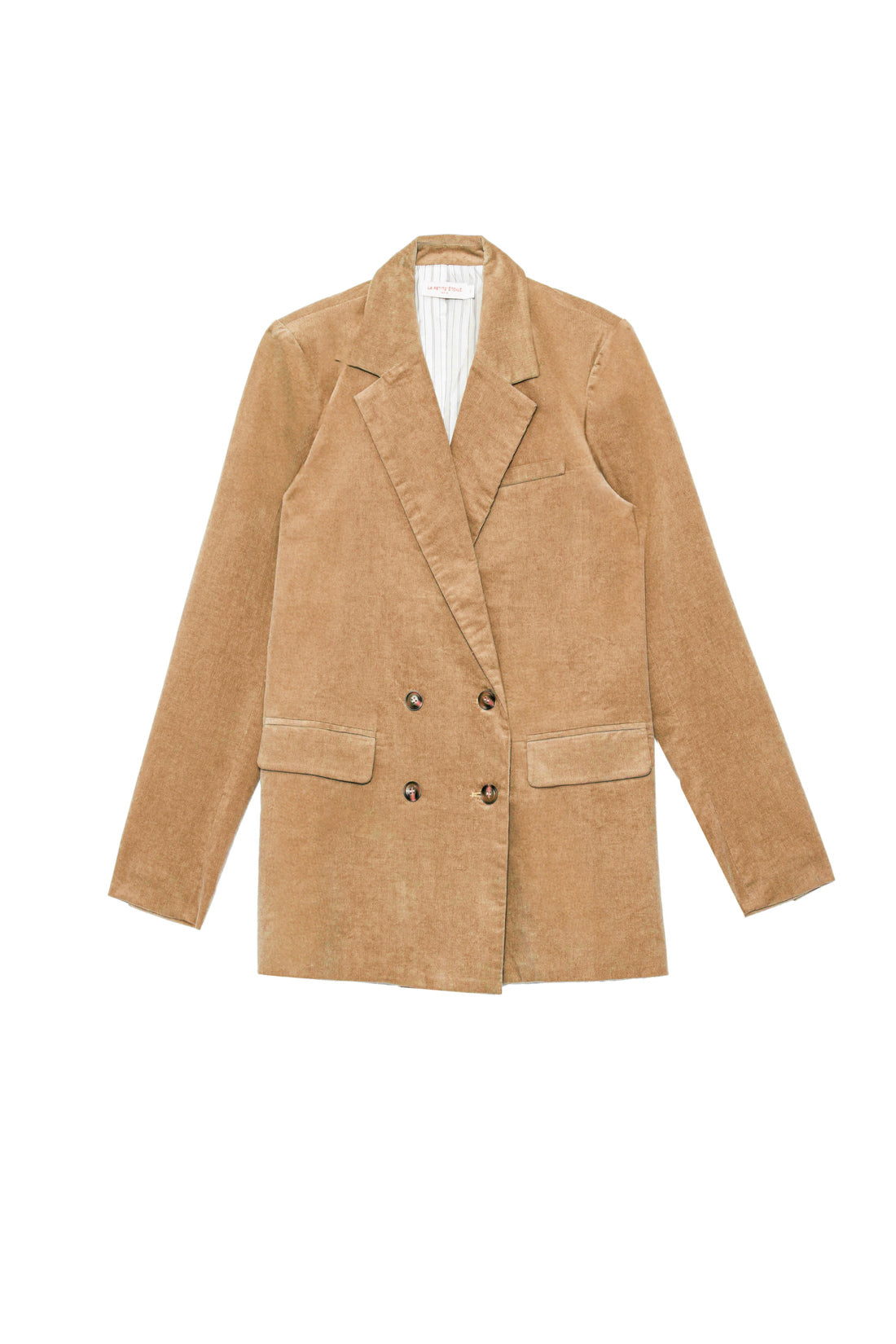 Beige velvet jacket - Victoire 