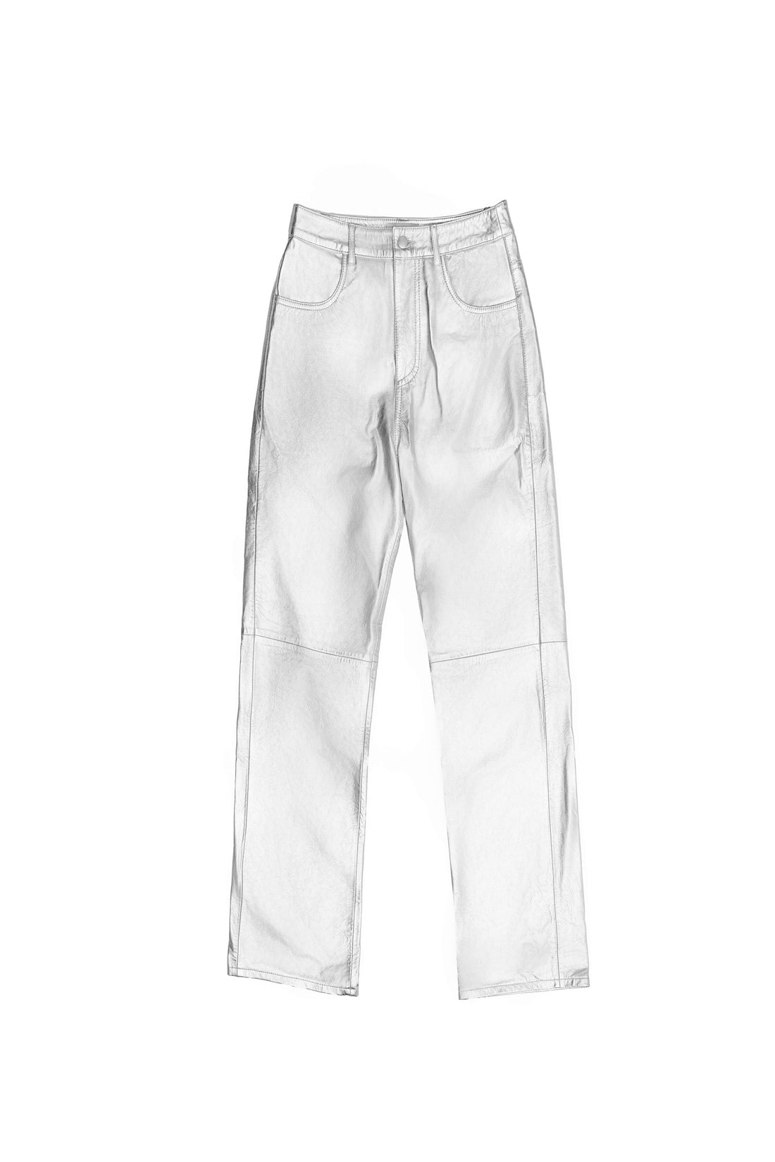 Silver leather trousers - Zephyr